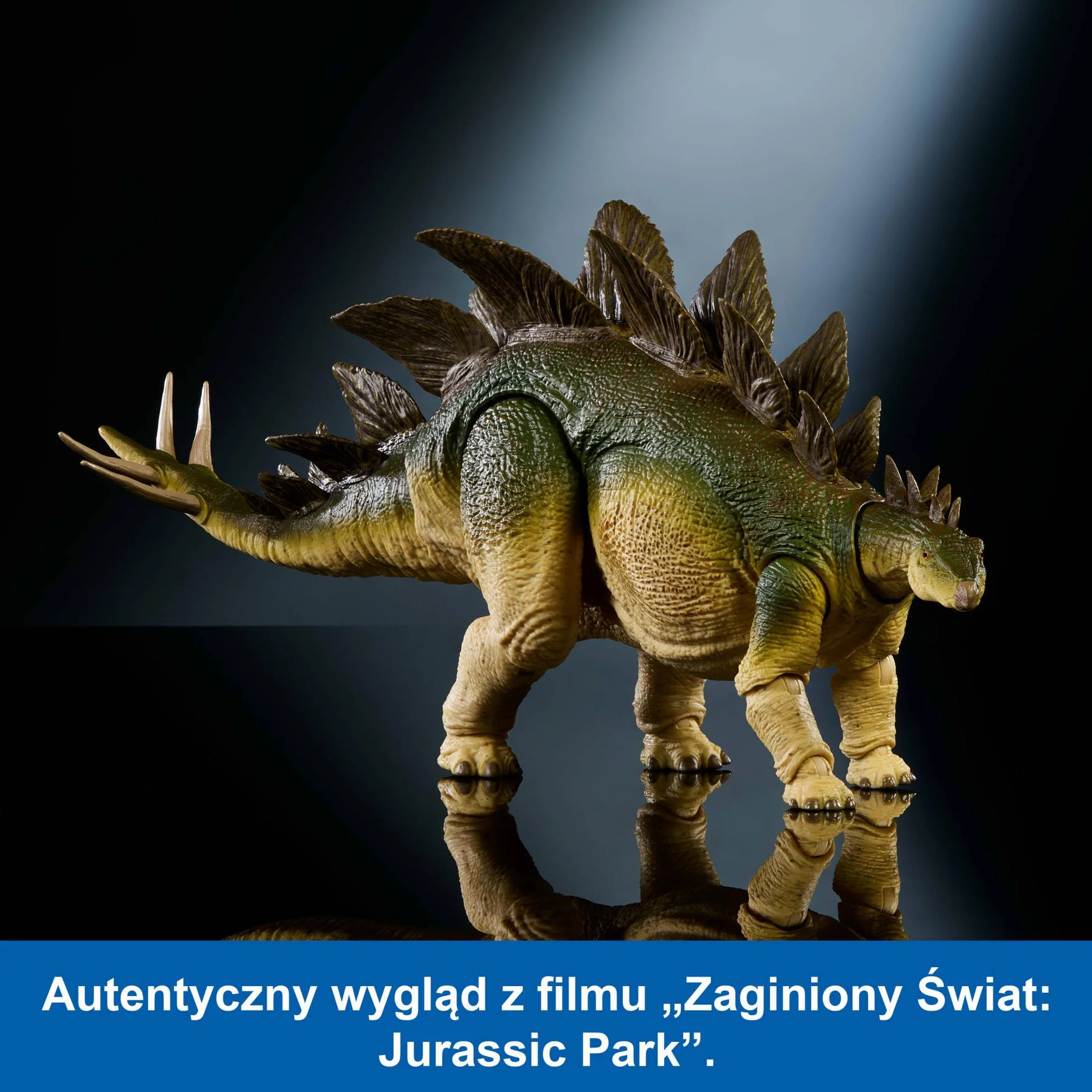 Mattel Jurassic World Kolekcja Hammonda Stegozaur Figurka dinozaura „Zaginiony Świat: Jurassic Park” Duża zabawka mięsożernego dinozaura, usztywniany ogon do ustawiania w różnych pozach, JCH08