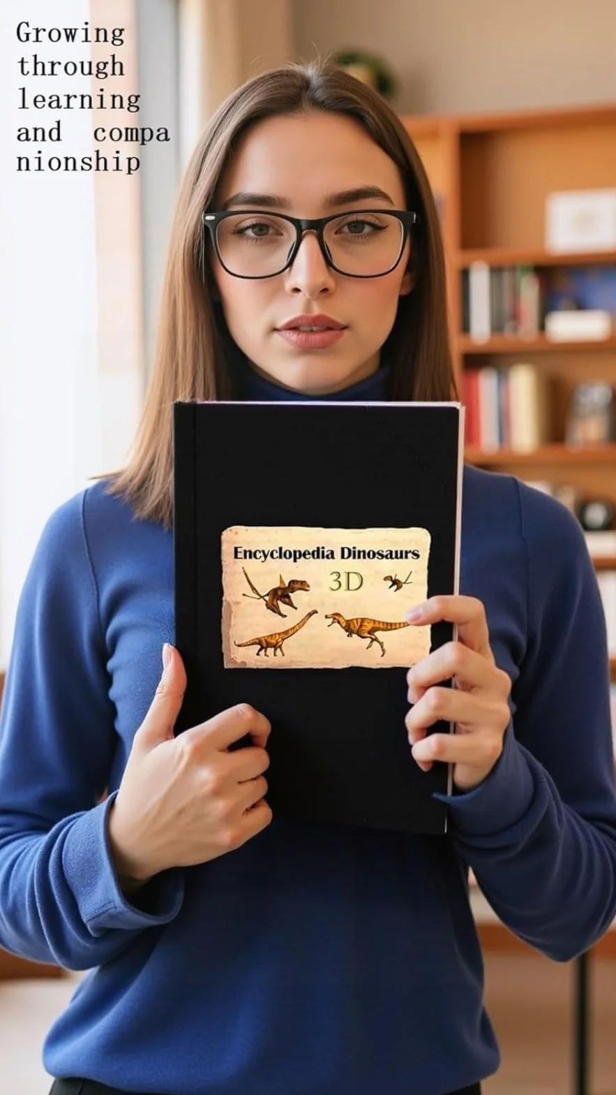 Générique Encyklopedia prehistorycznych dinozaurów 3D dla dzieci - interaktywna książka pop-up z zabawnymi faktami, realistyczną ilustracją, prezent edukacyjny