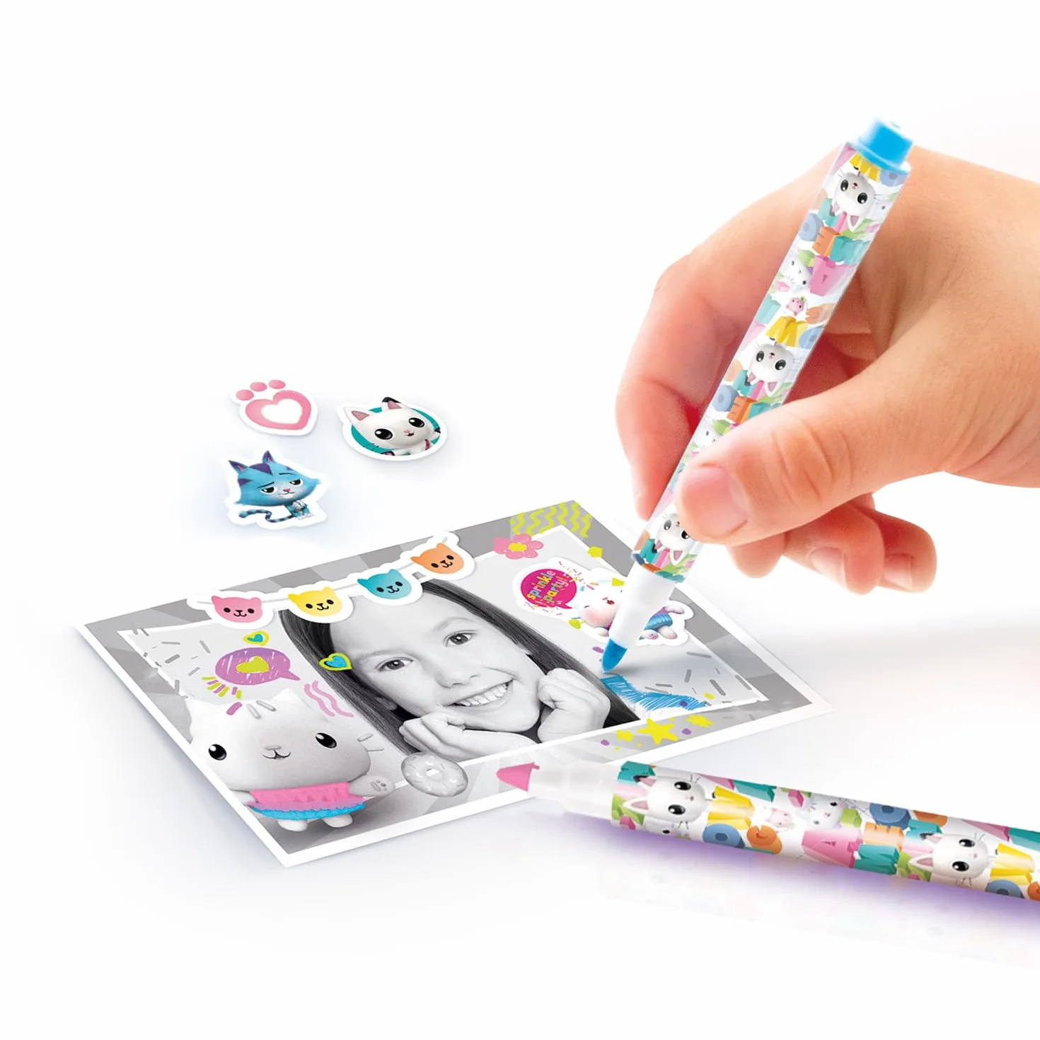 Canal Toys - Photo Creator- Gabby and the Magic House-Aparat do natychmiastowego drukowania-z 4 rolkami papieru i 4 flamastrami - bez tuszu - bankomat 005