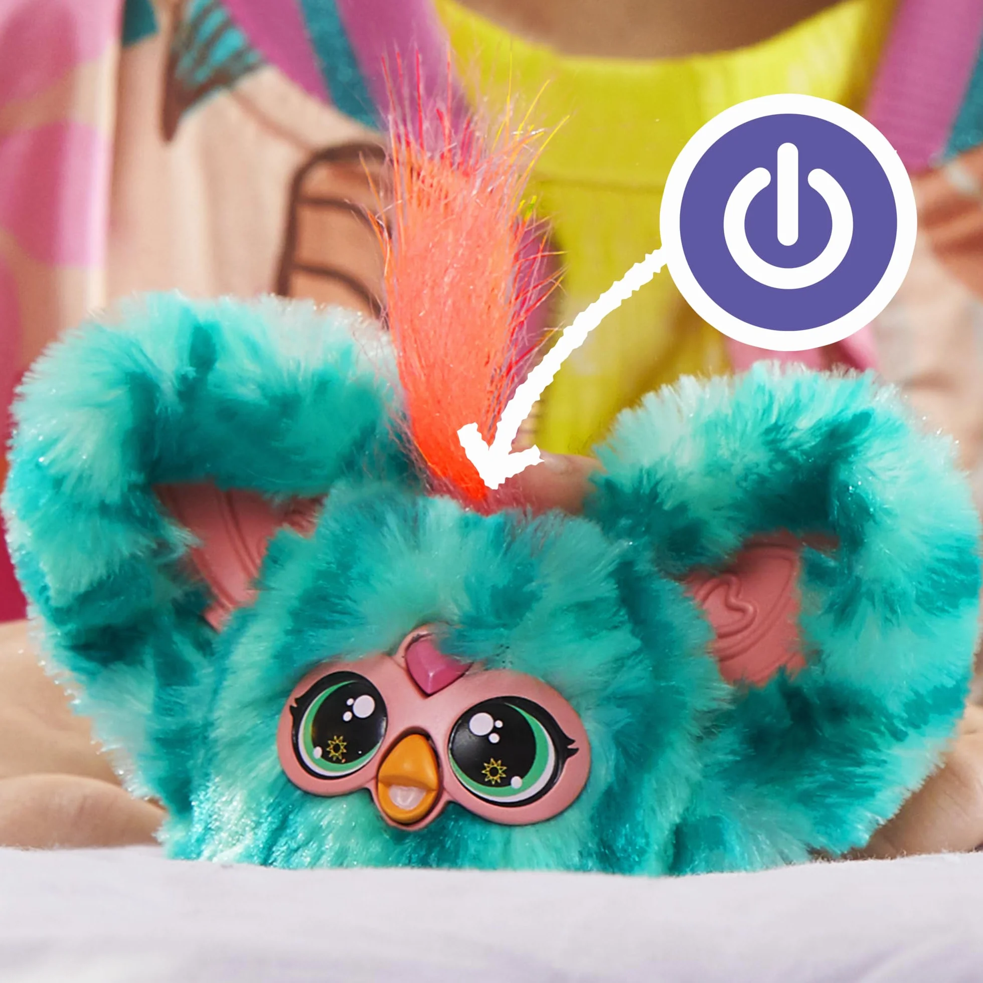 Furby Furblets Miniaturowy przyjaciel Mello-Nee, ponad 45 dźwięków, muzyka w stylu letniego odpoczynku i frazy w j. furbijskim, elektroniczne zabawki pluszowe dla dziewczynek i chłopców