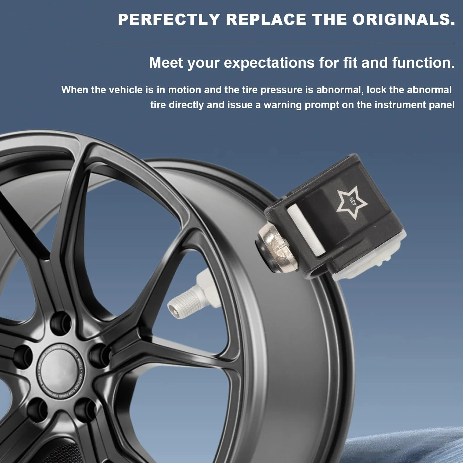 4-częściowy czujnik ciśnienia w oponach, system monitorowania ciśnienia w oponach, TPMS RDKS 433 MHz do serii 5, serii 6, 7, serii 8, G30, G31, F90, M8, F91, F92, F93, X3, X4, X5, 3610687