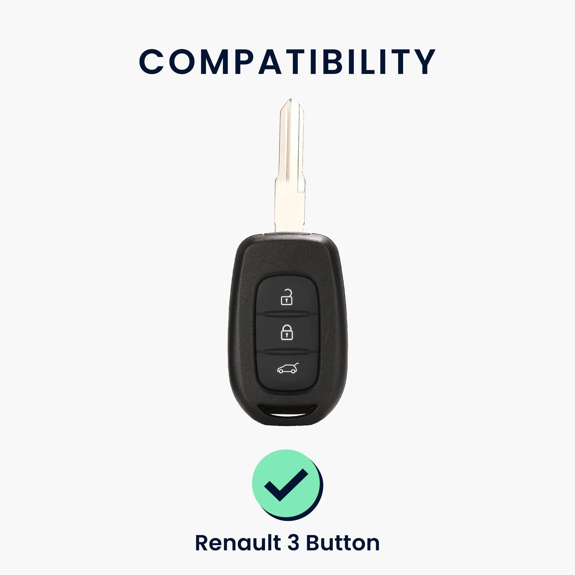 kwmobile Pokrowiec na klucze kompatybilny z Renault 3-Tasten Dacia Sandero Stepway 2021, etui ochronne, czarny/złoty
