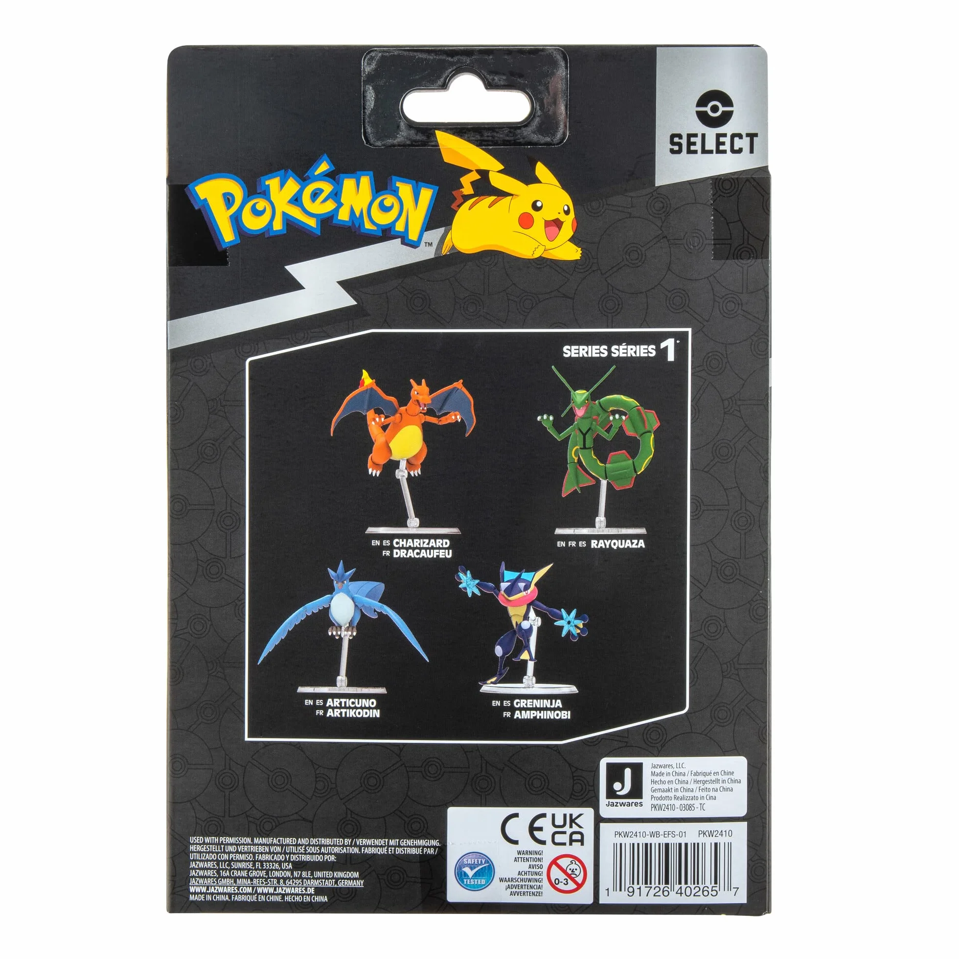 Pokémon PKW2410-15 cm Select Figure - Rayquaza, oficjalna ruchoma figurka