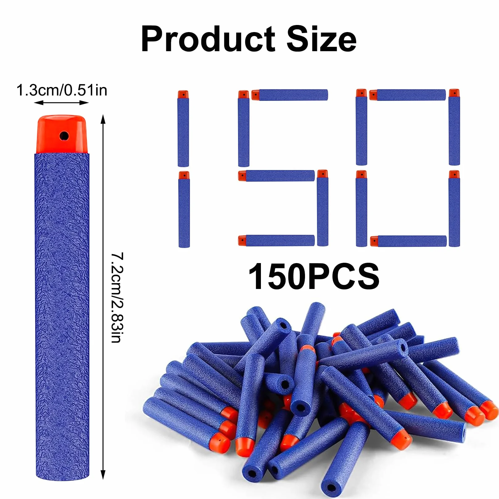 150 sztuk Nerf Elite 2.0, zapasowe pianki do rzutek, akcesoria do gry