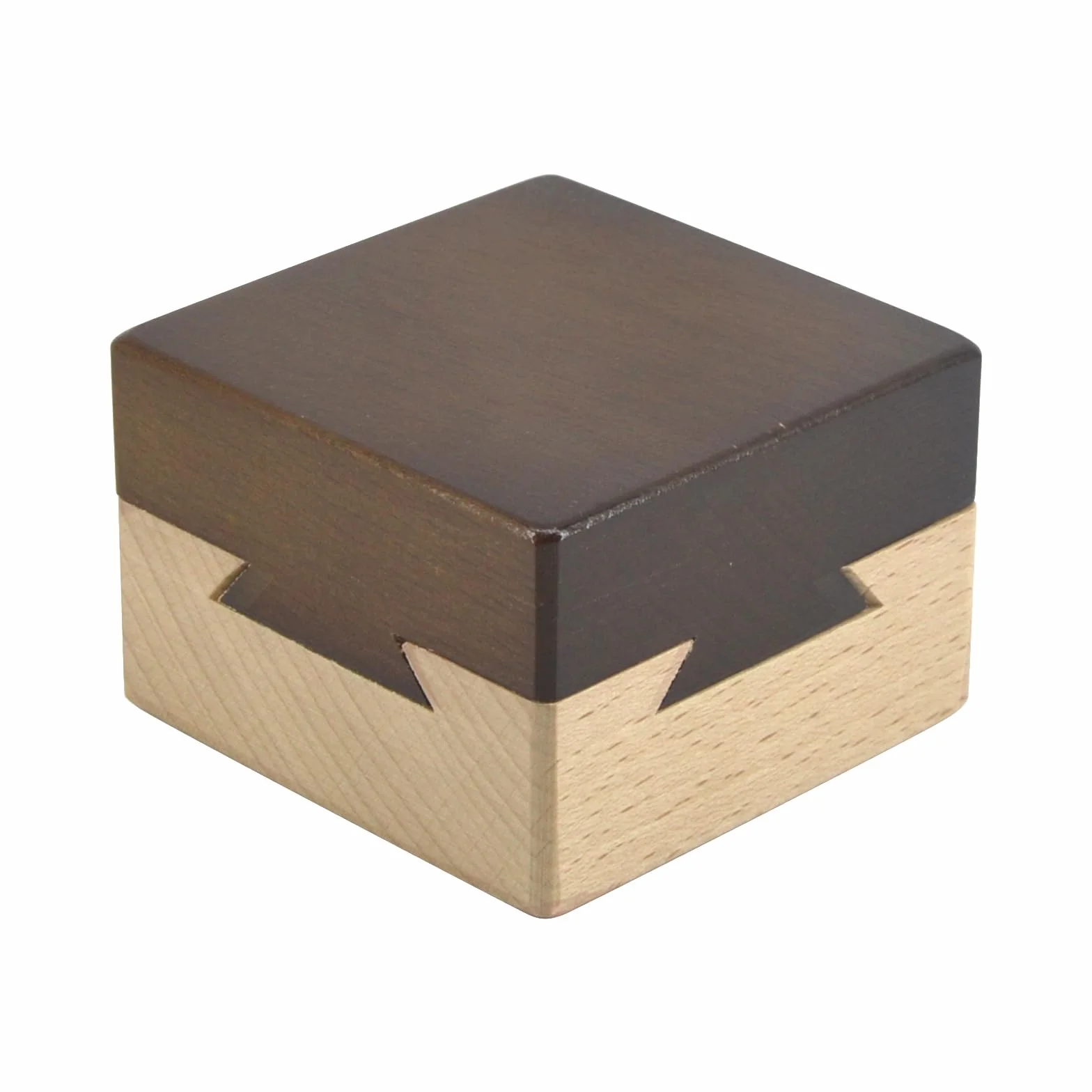 Impossible pudełko na jaskółczy ogon, drewniane puzzle 3D, magiczne szuflady, pudełko na biżuterię z sekretną przegródką, dla dorosłych (kolor brązowy)