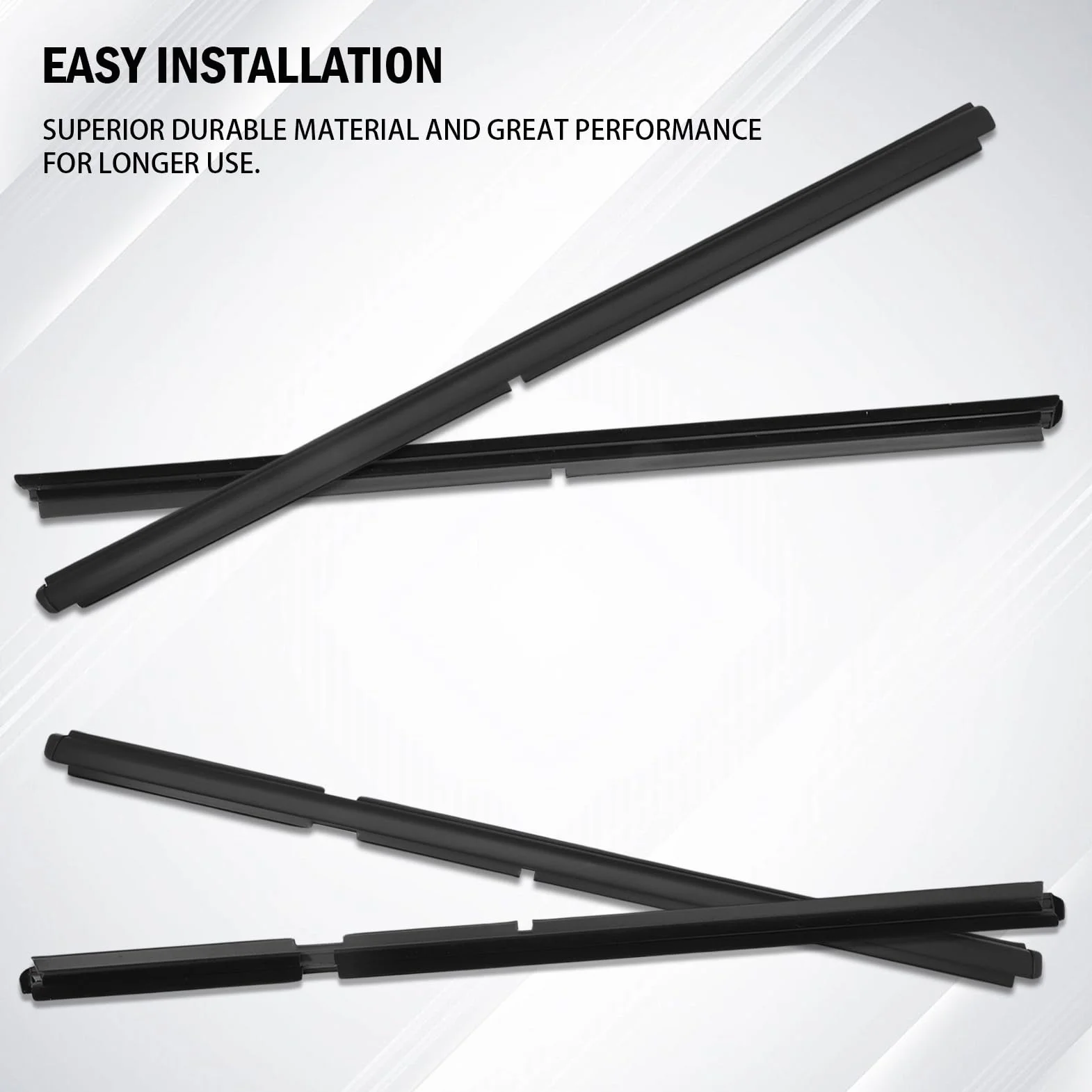 4 sztuki przednich tylnych listew okiennych 55135890AF, 55135891AF, 55135878AF, 55135879AF Window Sweep uszczelki okienne do Grand Cherokee II WJ WG 1998-2005, 4 sztuki