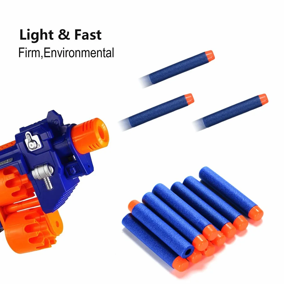 NIWWIN Dart piankowe naboje zapasowe 7,2 cm do gry w darta, Nerf N-Streik Elite, seria Blasters Kid Nerf, zabawkowy pistolet, opakowanie uzupełniające, niebieskie, 100 szt.