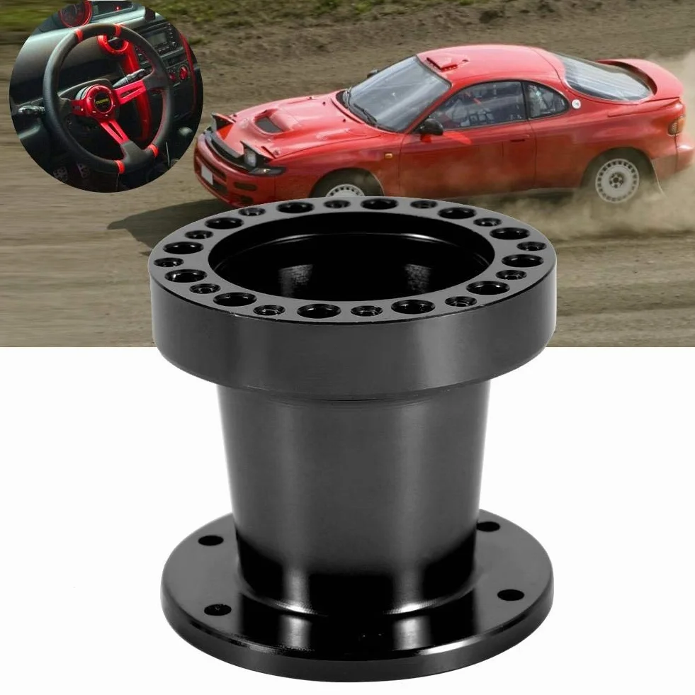 7,5 cm uniwersalny piasta do kierownicy samochodu aluminiowa przekładka kierownica zestaw adapterów do piasty 2 kolory (czarny)