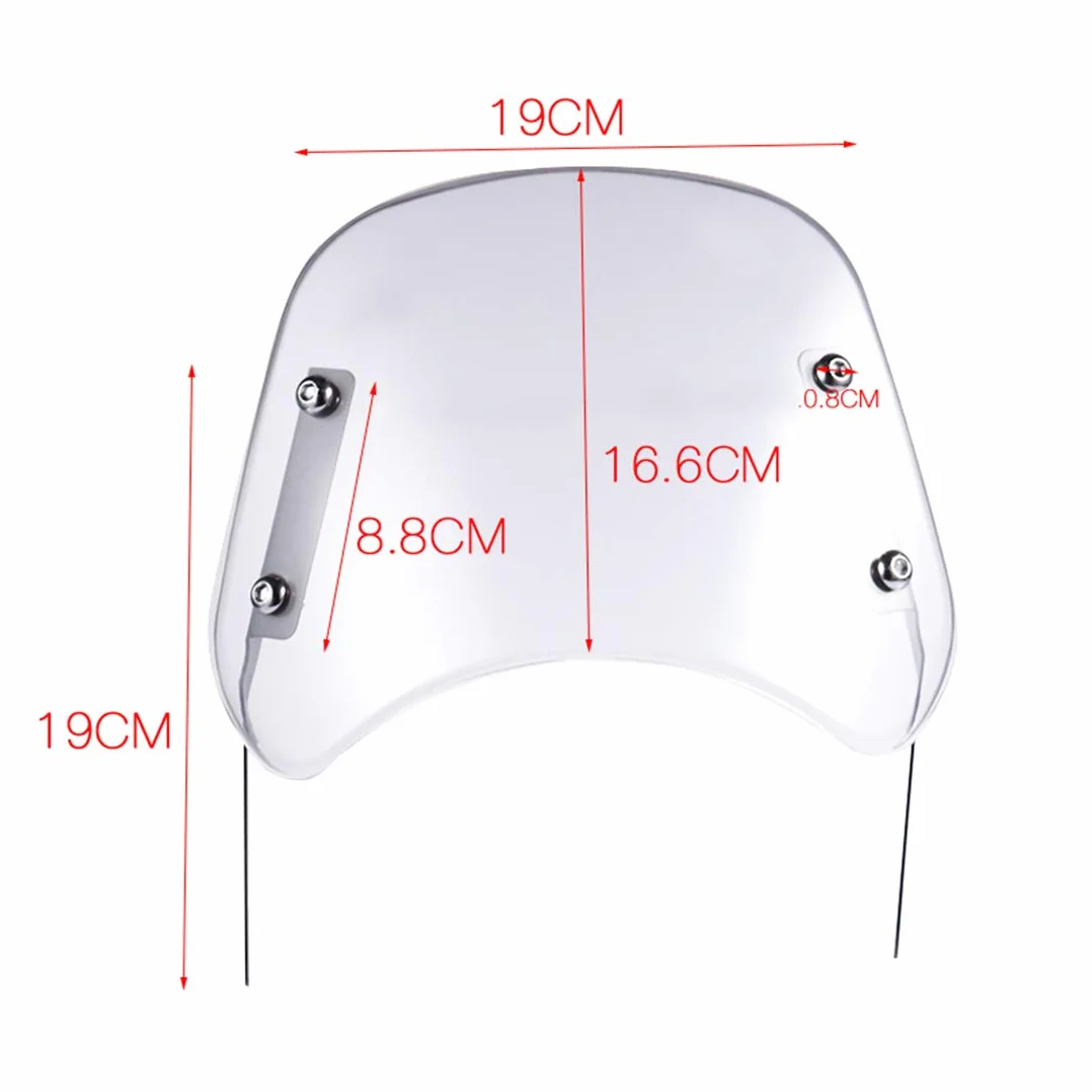 Uniwersalna osłona na przednią szybę motocyklową, owiewka do reflektorów motocyklowych o przekątnej 15 cm – 7", kolor czarny
