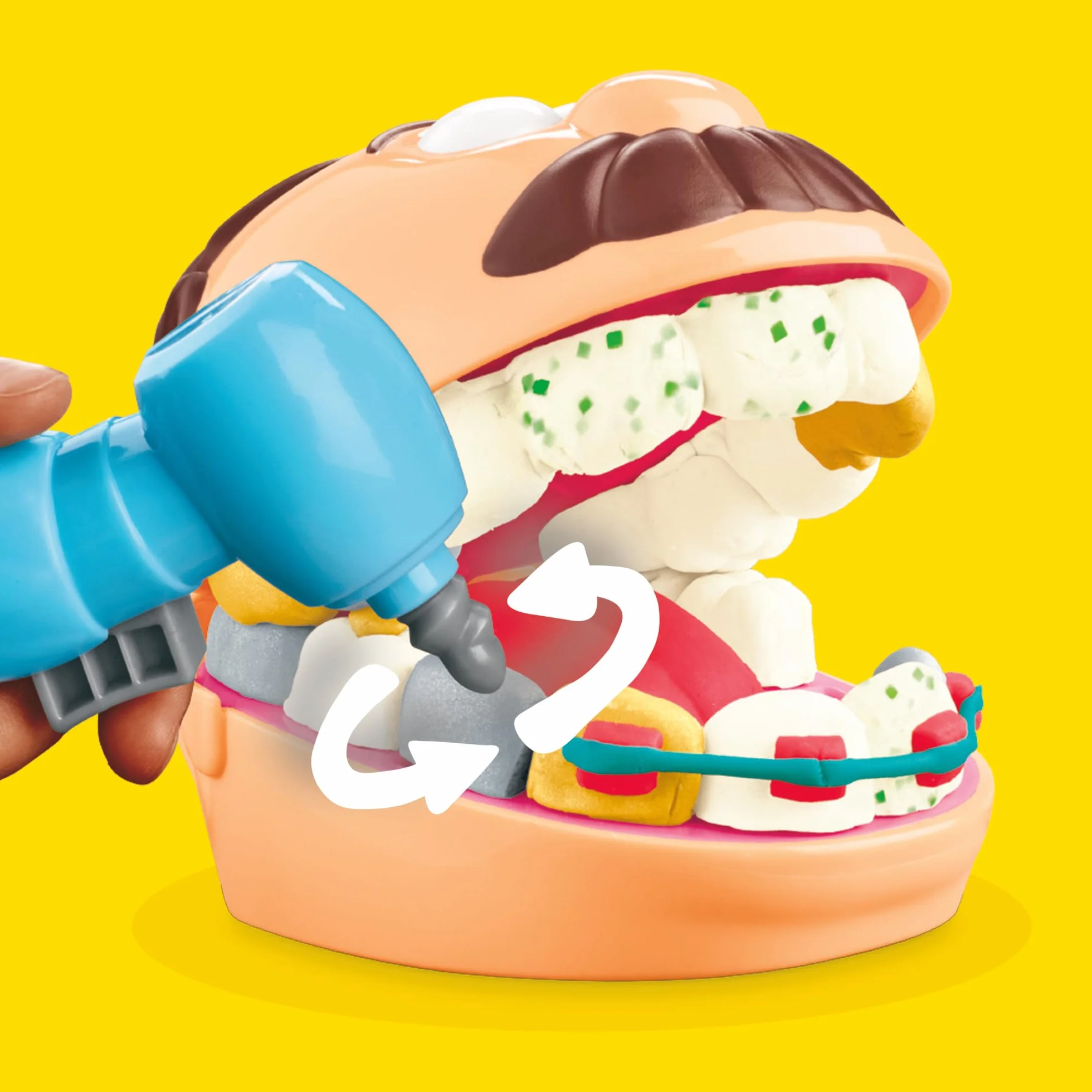 Play-Doh Drill'N'Fill Dentist Drill'N'Fill Dentist Zabawka z Ciastoliną, Wielokolorowy, Od 3 lat