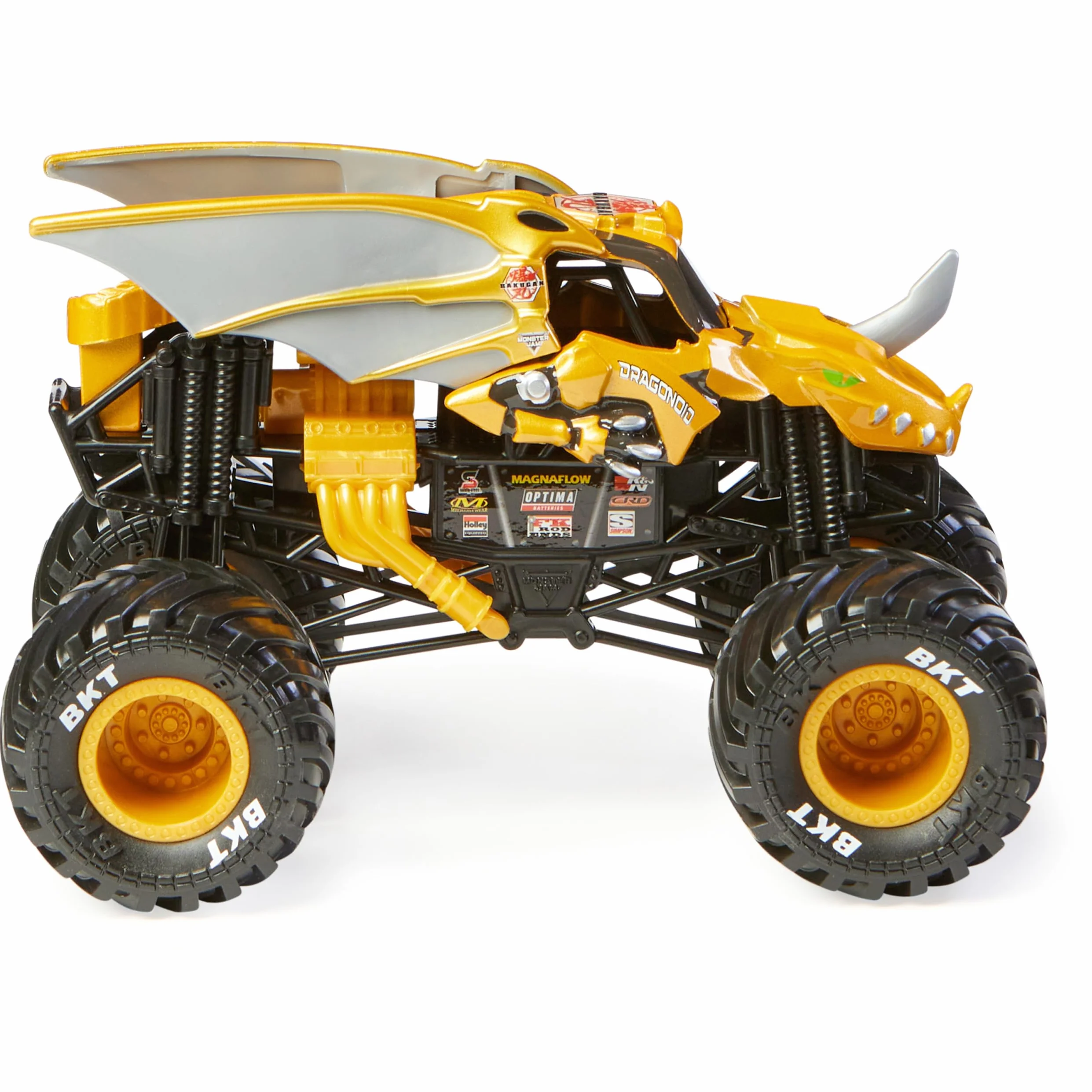 Monster Jam, Bakugan Dragonoid Monster Truck, kolekcjonerski pojazd odlewany ciśnieniowo, skala 1:24, zabawki dla dzieci dla chłopców w wieku od 3 lat