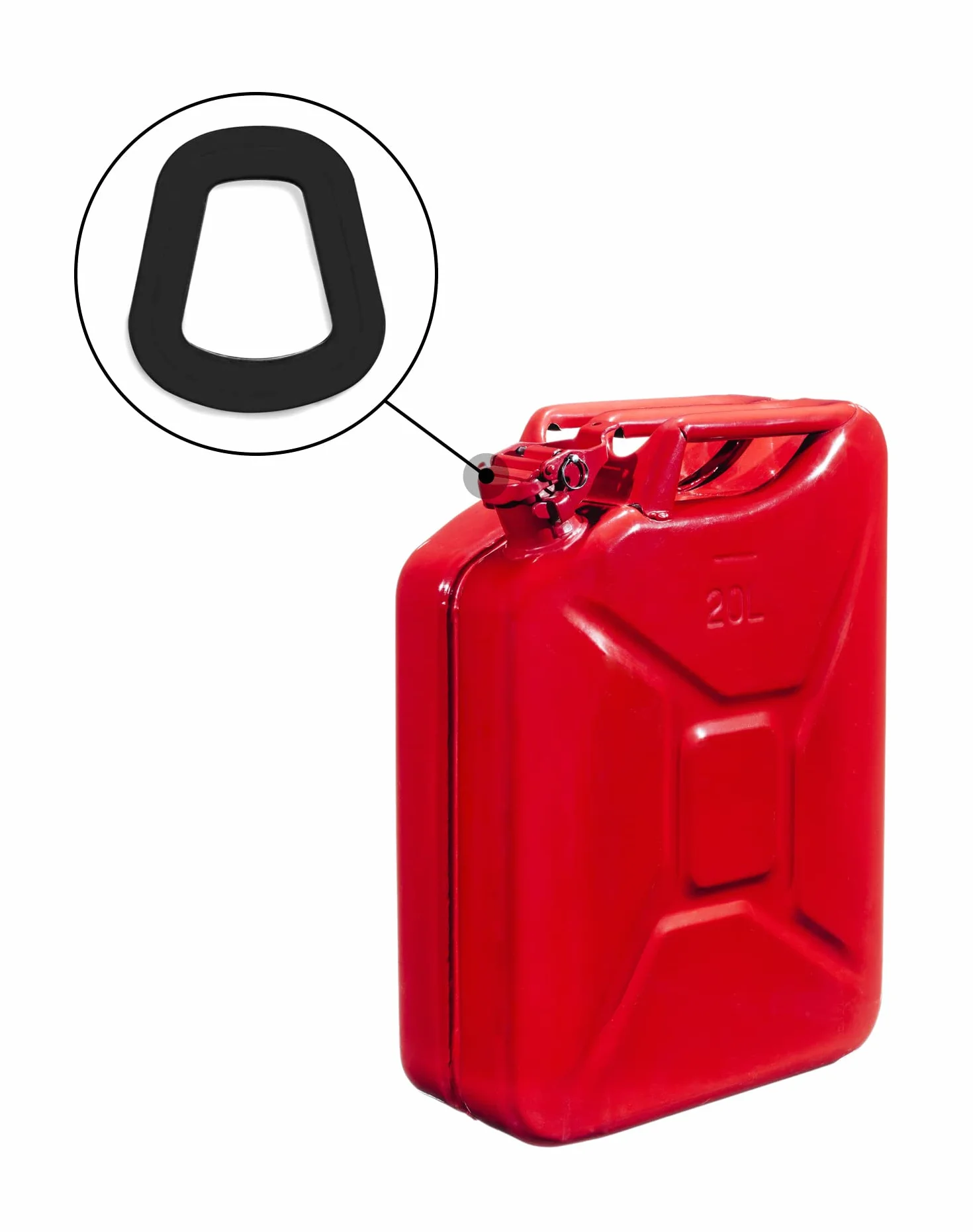 QWORK® 12 sztuk gumowe uszczelki do kanistra wylewki, uszczelki zamienne do kanistra 20 litrów/zbiornika oleju napędowego/kanistera na benzynę