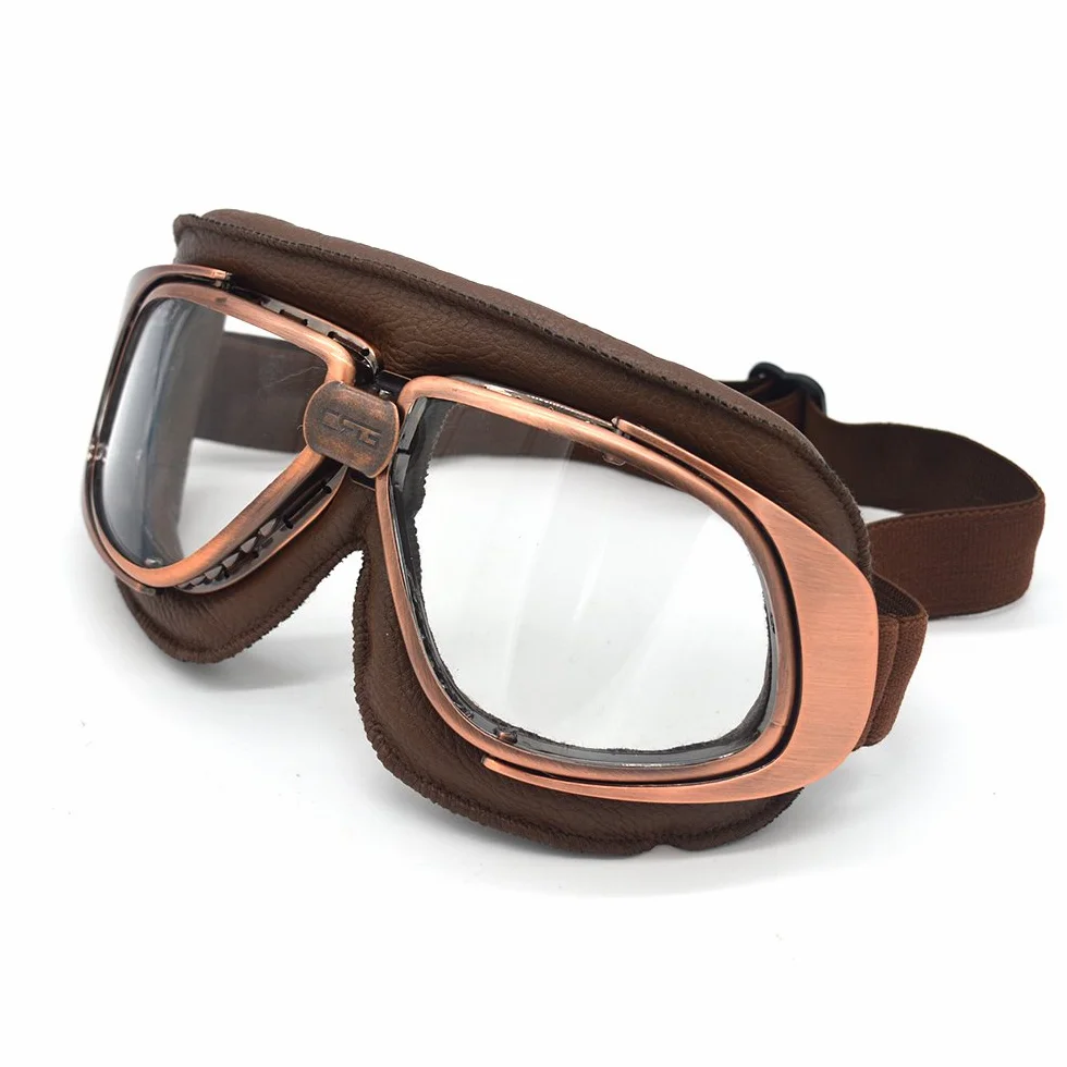 Gogle motocyklowe Vintage Pilotenbrille Cruiser Scooterbrille Outdoor Sandbrille Bike Racer Cruiser Touring Eyewear