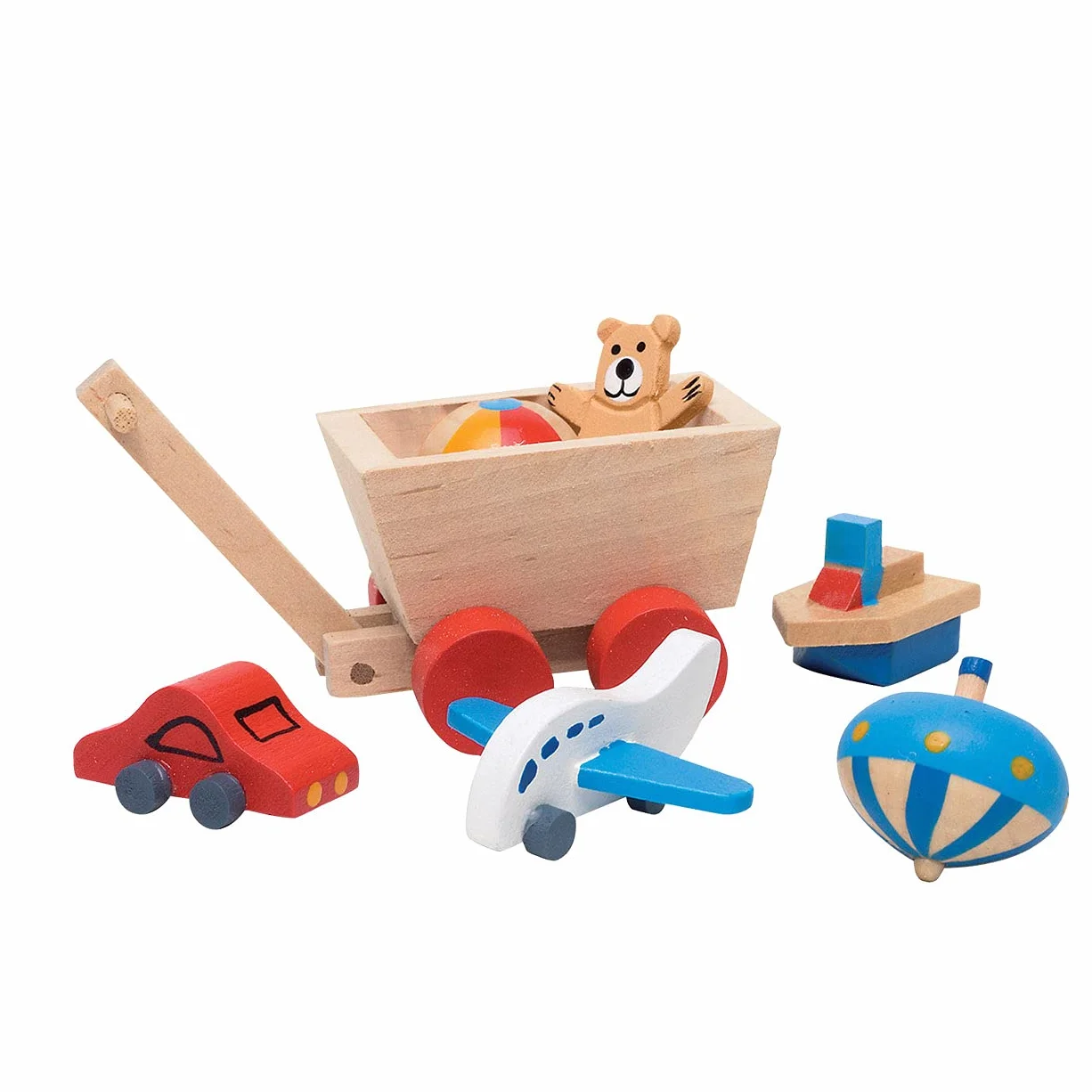 Accessoires Kinderzimmer: Holz, für die Puppenhäuser, 7 Teile, per Set