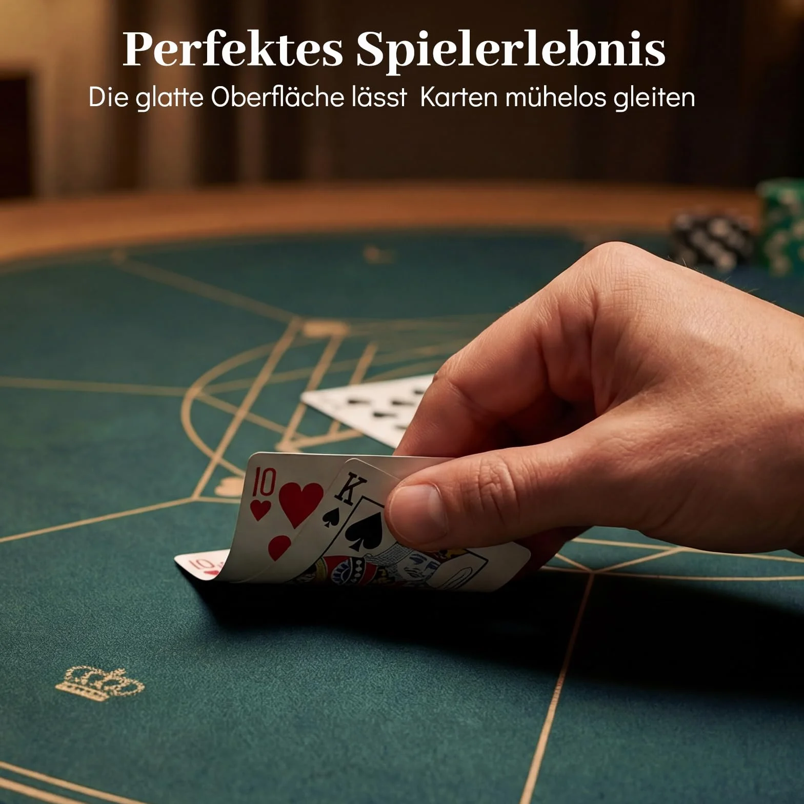 COSTWAY Okrągła mata do pokera, 100/120 cm, składana nakładka na stół pokerowy z torbą do przenoszenia, nakładka na pokera z antypoślizgową gumową podstawą, top dla 8 graczy, zielona (120 cm)