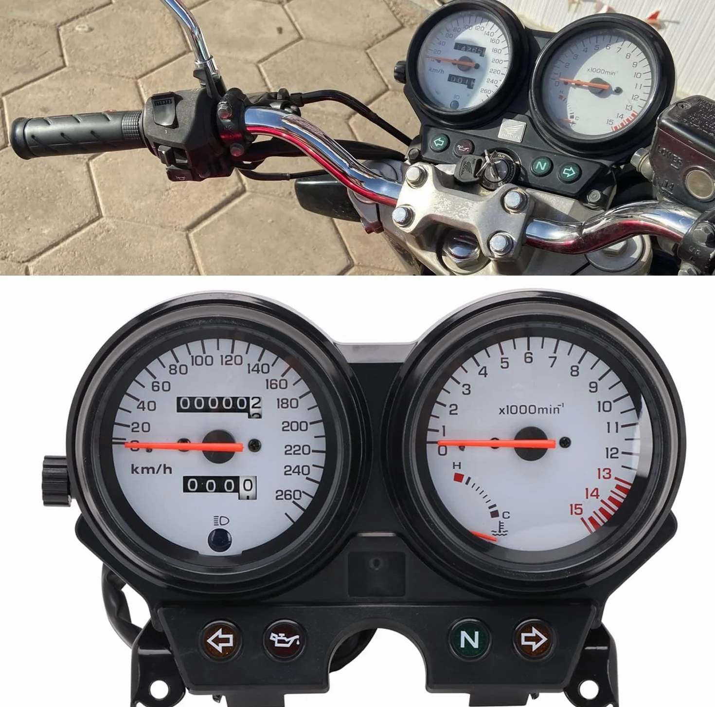 Prędkościomierz Motocykl Obrotomierz Wyświetlacz Cyfrowy Licznik godzin dla Hornet 600 CB600 1996-2002 Rower uliczny