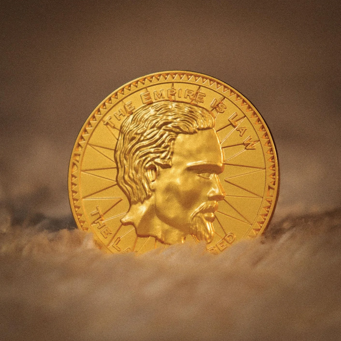 FaNaTtik The Elder Scrolls Collectors Replika Monety Septim – Specjalna Edycja Misty Gold, Indywidualnie Numerowana Sztuka, Oficjalny Produkt Skyrim (38mm)