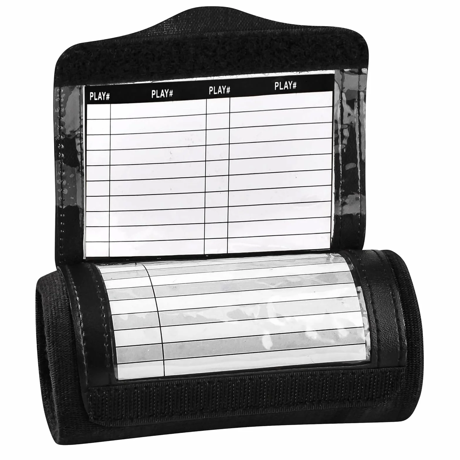 Football Wrist Playbook, Wrist Coach, Fold Transparent Football Play Wristband Wrist Football, 2 arkusze do gry w piłkę nożną, czarne bransoletki do gry w piłkę nożną, do uprawiania sportu, piłki