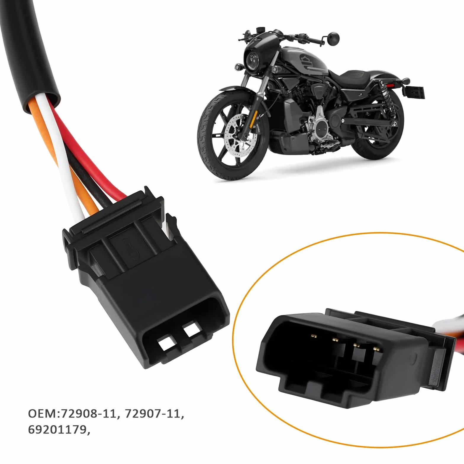Wiązka przewodów kierunkowskazów motocyklowych 72908-11 72907-11 kompatybilna z Harley Davidson 2016