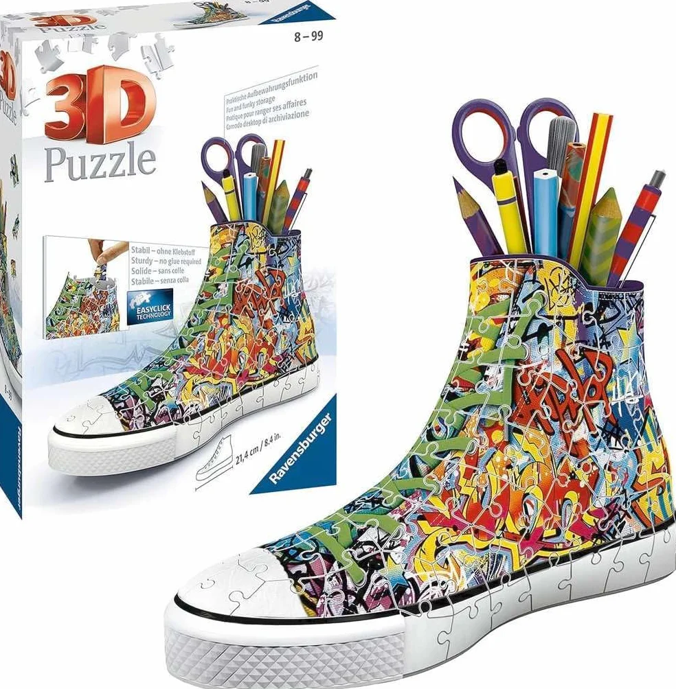 Sneaker Graffiti Style 3D Sonderformen: Erlebe Puzzeln in der 3. Dimension