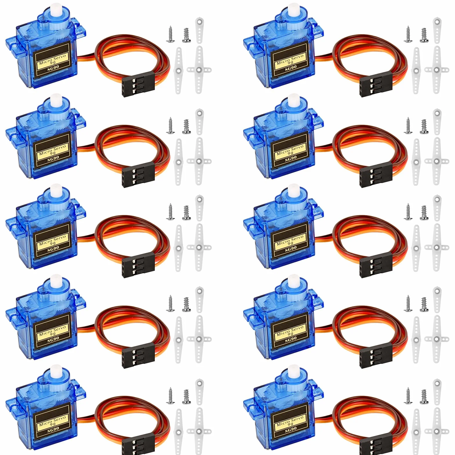 Queta 10 Psc SG90 Micro Servo Motor 9G do RC Airplane Robot Helicopter Airplane Remote Control
