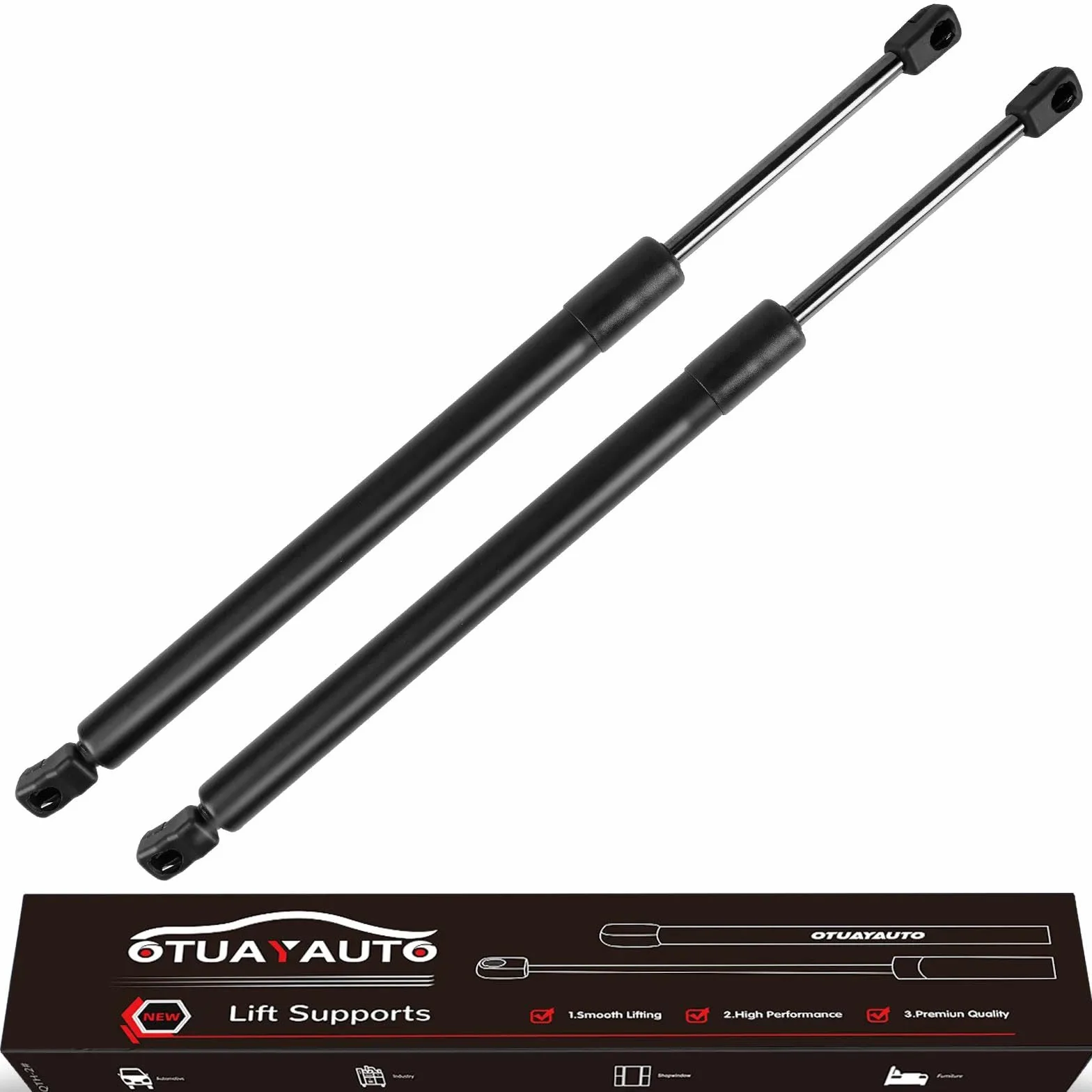 Sprężyna gazowa tylnej klapy kompatybilna z VW Tiguan 5N (2007-2018), OTUAYAUTO 2 sztuki amortyzatorów klapy bagażnika – zamiennik 5N0827550D, 5N0827550E, PM3552