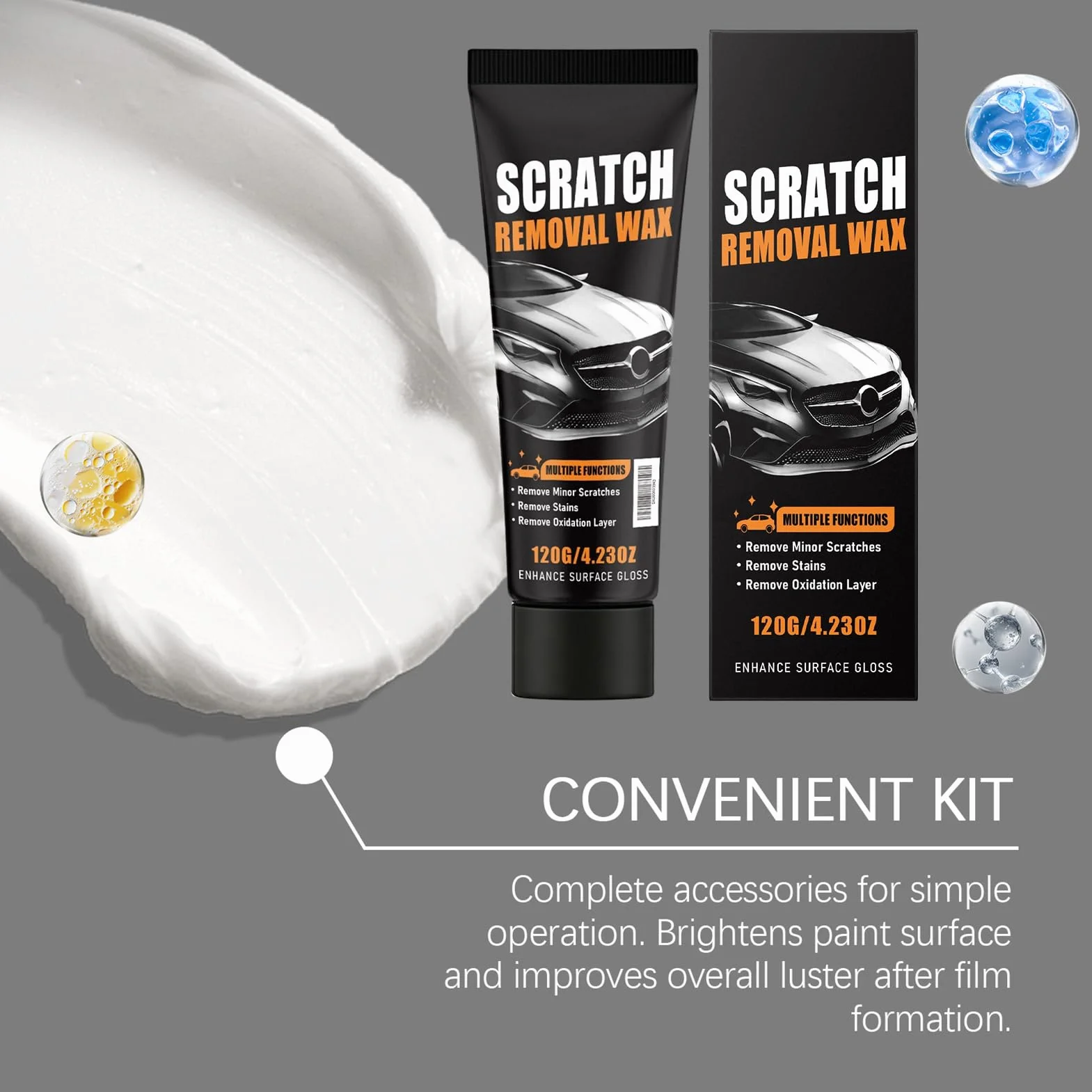 2pcs Car Scratch Remover Wax - Universal Premium Polishing Compound 20g Car Paint Repair Cream
