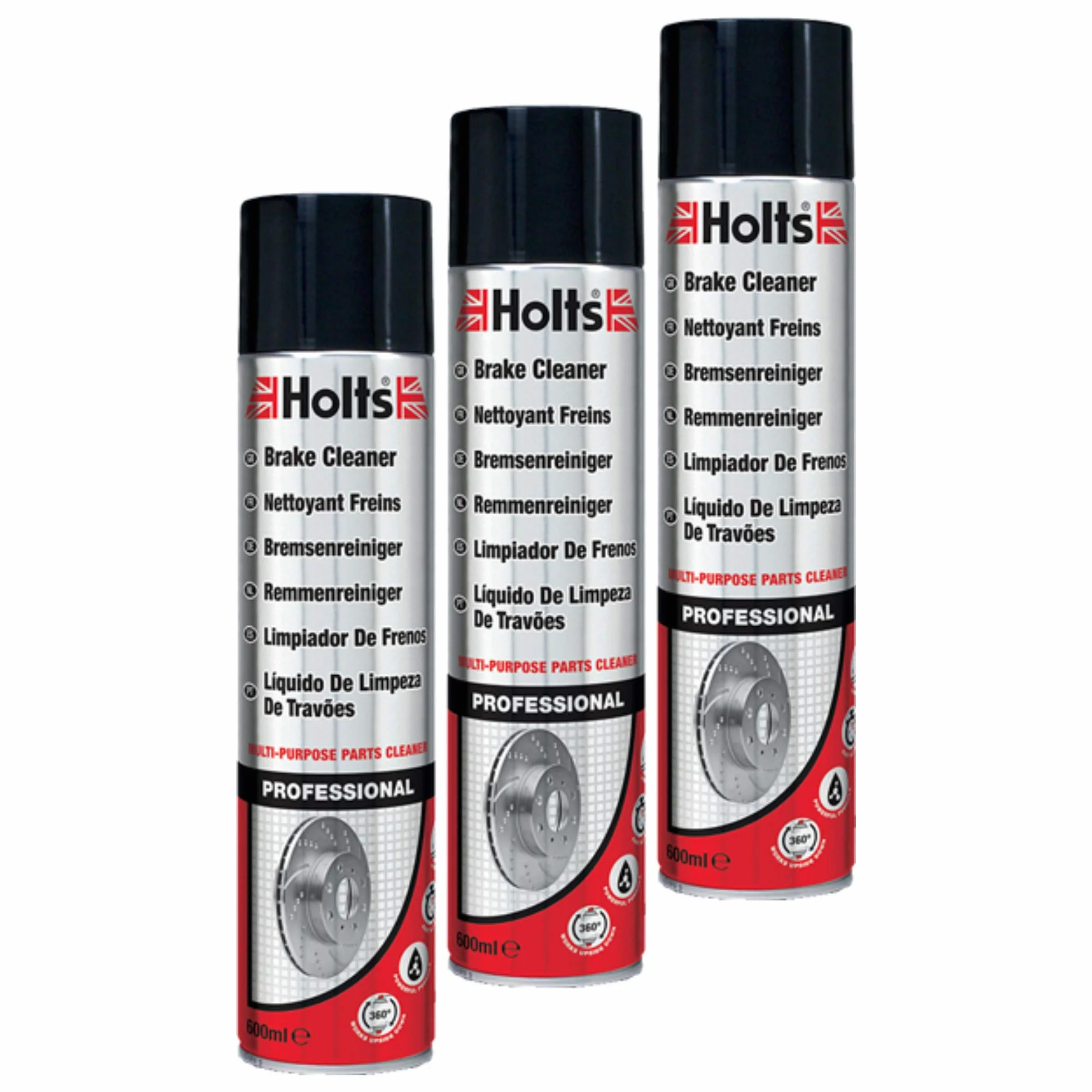 Holts 3X Bremsen-Reiniger-Spray 600 Ml Fahrzeugteilereiniger