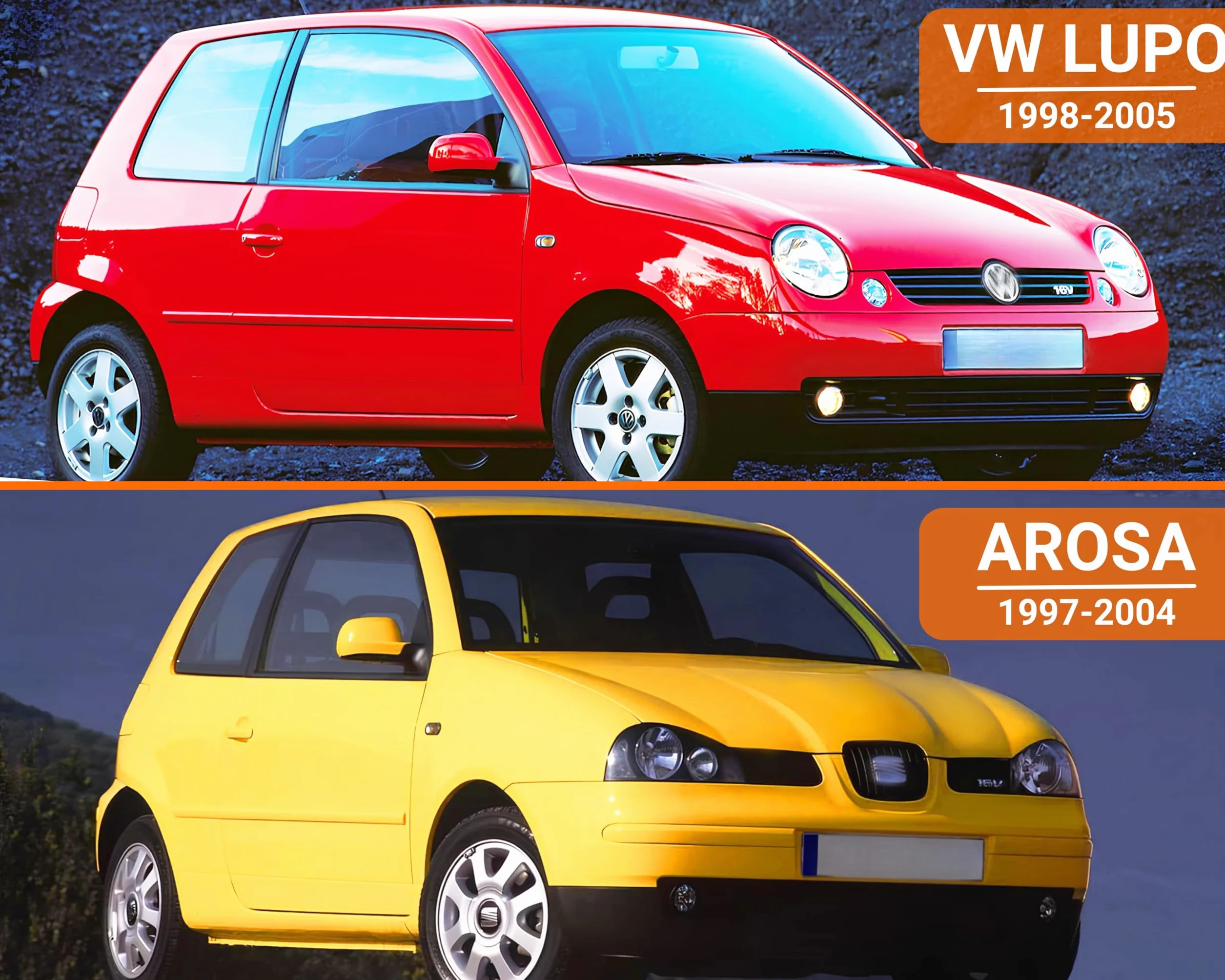 Zestaw wzmocnionych klamek wewnętrznych do VW Wilk i Seat Arosa z uchwytem kierowcy, pasażera i kaptura