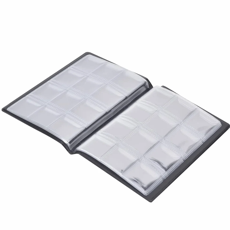 Haofy Album na Pieniądze ze 120 Kieszeniami, Etui na Monety z antypoślizgową osłoną, 10 Stron dla Kolekcjonerów, Opcje w Kolorze Czerwonym i Niebieskim (czerwony)