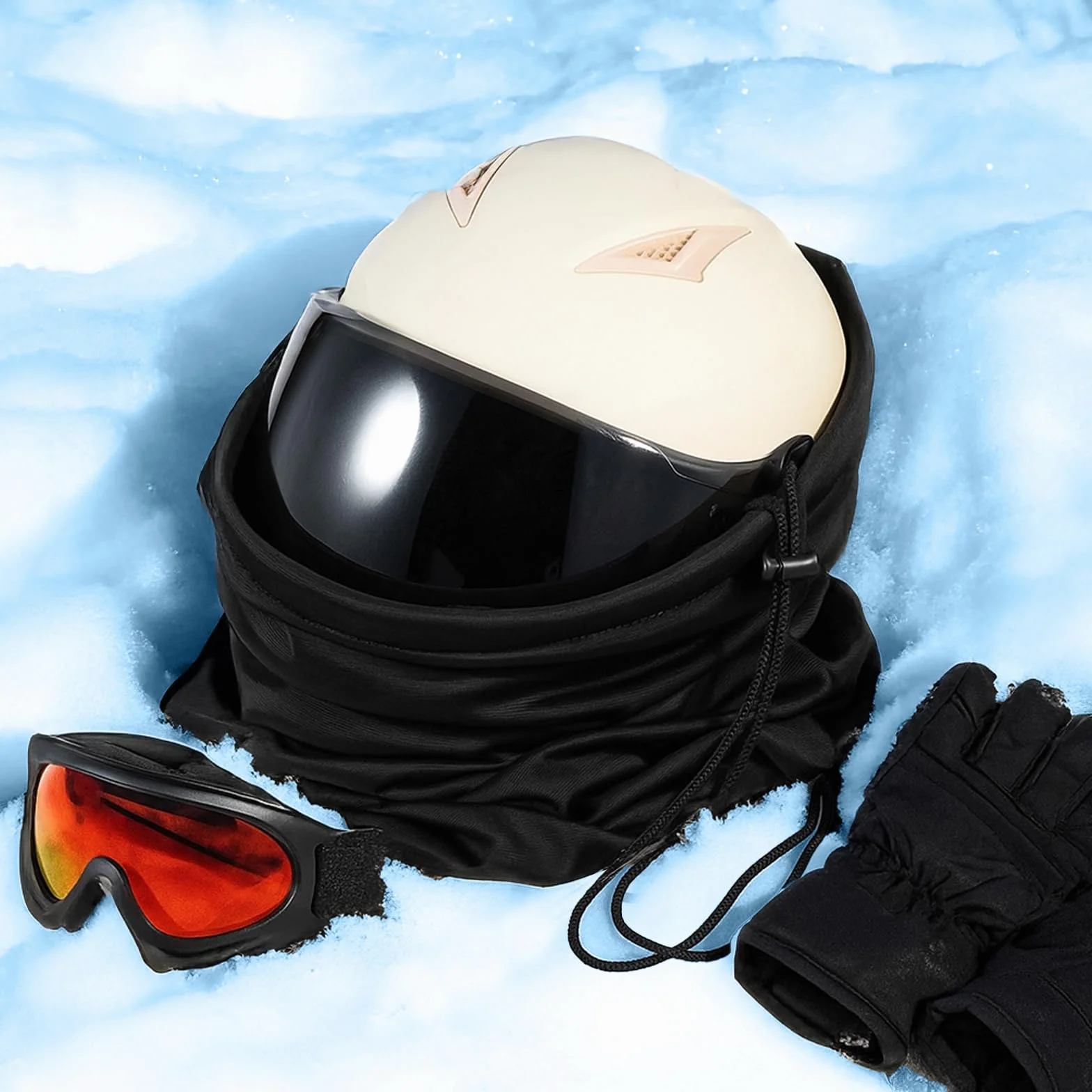 Torba na kask, torba na kask motocyklowy, z ochroną sznurka, torba do przechowywania, duża pojemność, lekka, zamek na sznurek, do spawania motocykla, hokeja, piłki nożnej, kasków rowerowych (czarna)