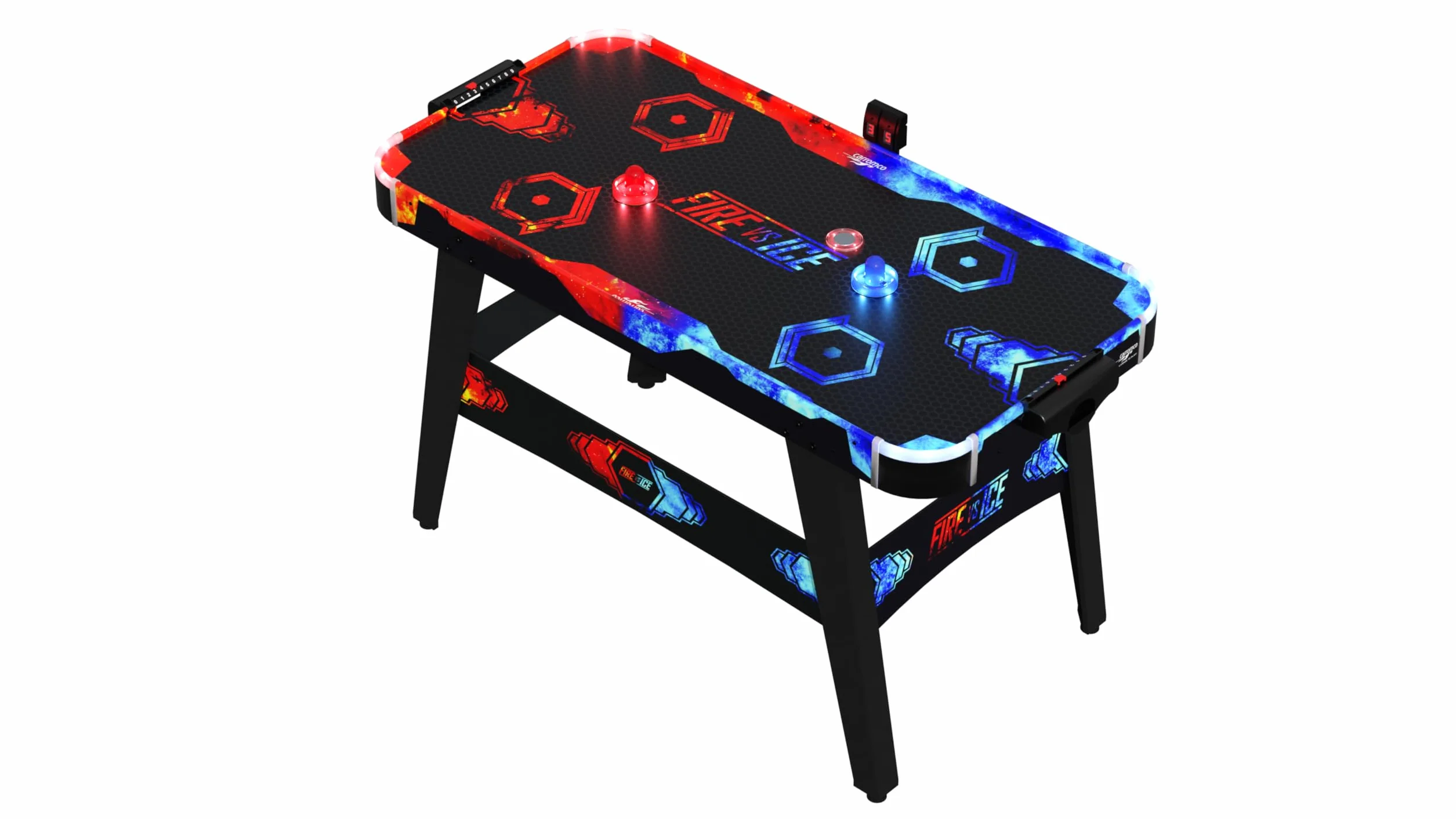 Carromco Uniseks AIRHOCKEY FIRE vs ICE Stół do Airhockeya, Wielokolorowy,