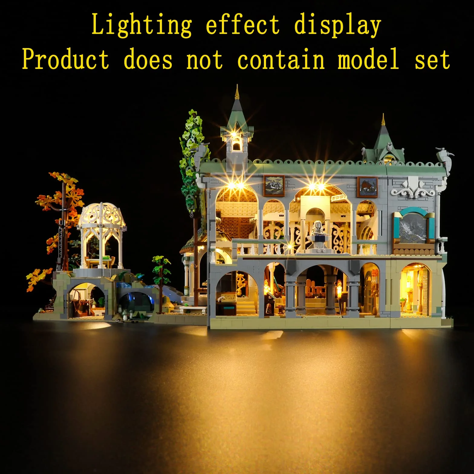 GEAMENT Oświetlenie LED Kompatybilne z LEGO WŁADCA PIERŚCIENI: RIVENDELL™ Icons 10316 Model do Składania Klocków (Zestaw Modeli Niezawarty)
