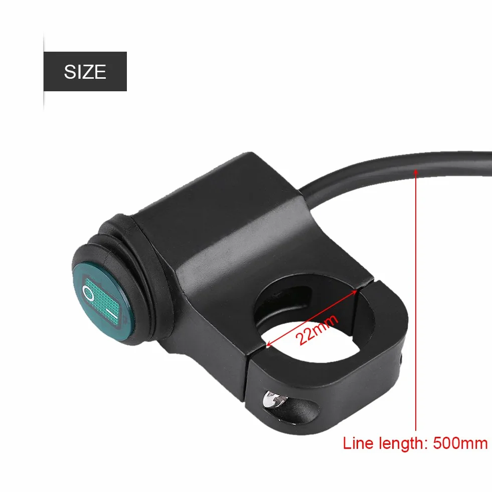 Fydun Uniwersalny Przełącznik On Off 12V 22mm Reflektor Przeciwmgielny Motocyklowy Przycisk