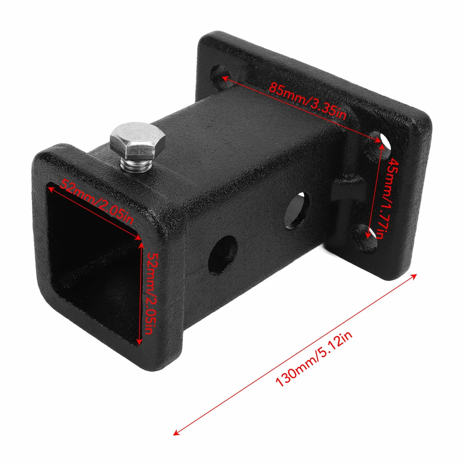 Adapter haka holowniczego, przykręcana rura odbiorcza 5 cm, uniwersalny do pickup