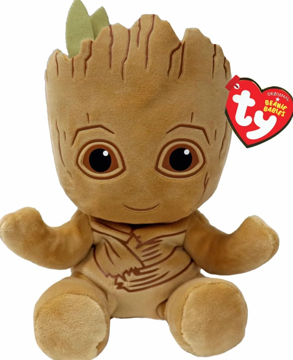TY Groot Marvel Avengers Beanie Babies Regular, licencjonowana czapka typu beanie dla niemowląt, miękka zabawka, kolekcjonerska, przytulna pluszowa zabawka
