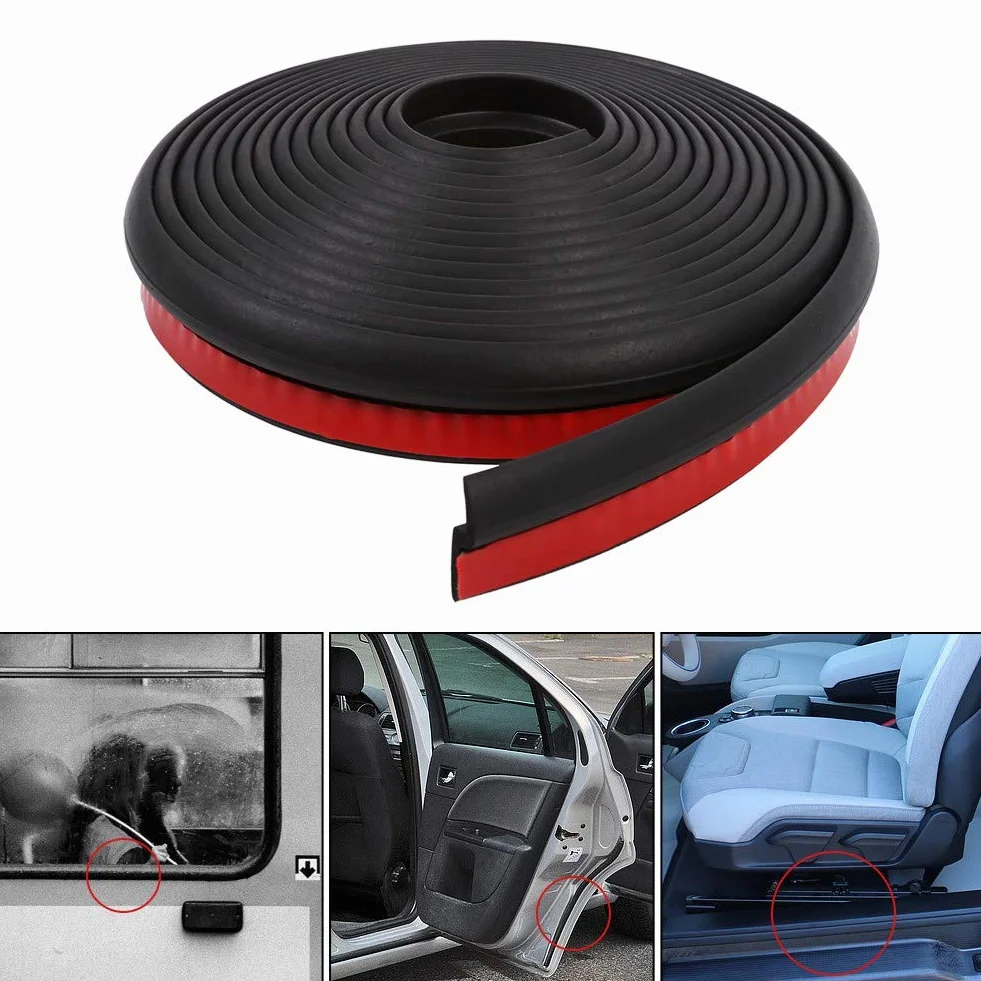 Uszczelka gumowa samochodowa Akozon Universal Car Truck Motor Window Door Rubber Seal Hollow Weather Strip Z Kształt 4M
