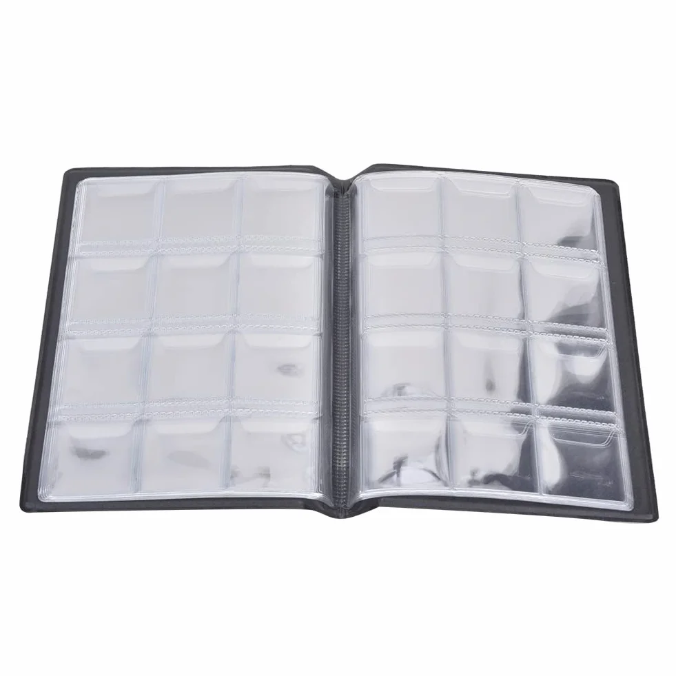 Haofy Album na Pieniądze ze 120 Kieszeniami, Etui na Monety z antypoślizgową osłoną, 10 Stron dla Kolekcjonerów, Opcje w Kolorze Czerwonym i Niebieskim (czerwony)