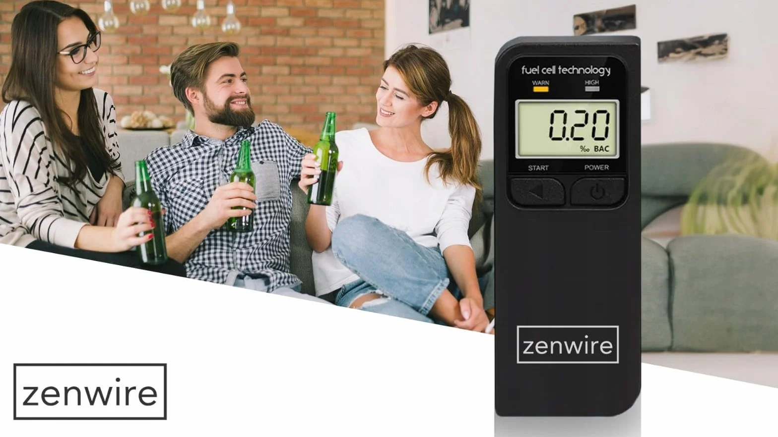 Alkomat Zenwire F4 Profesjonalny Elektrochemiczny z Wyświetlaczem LCD 5 Ustnikami