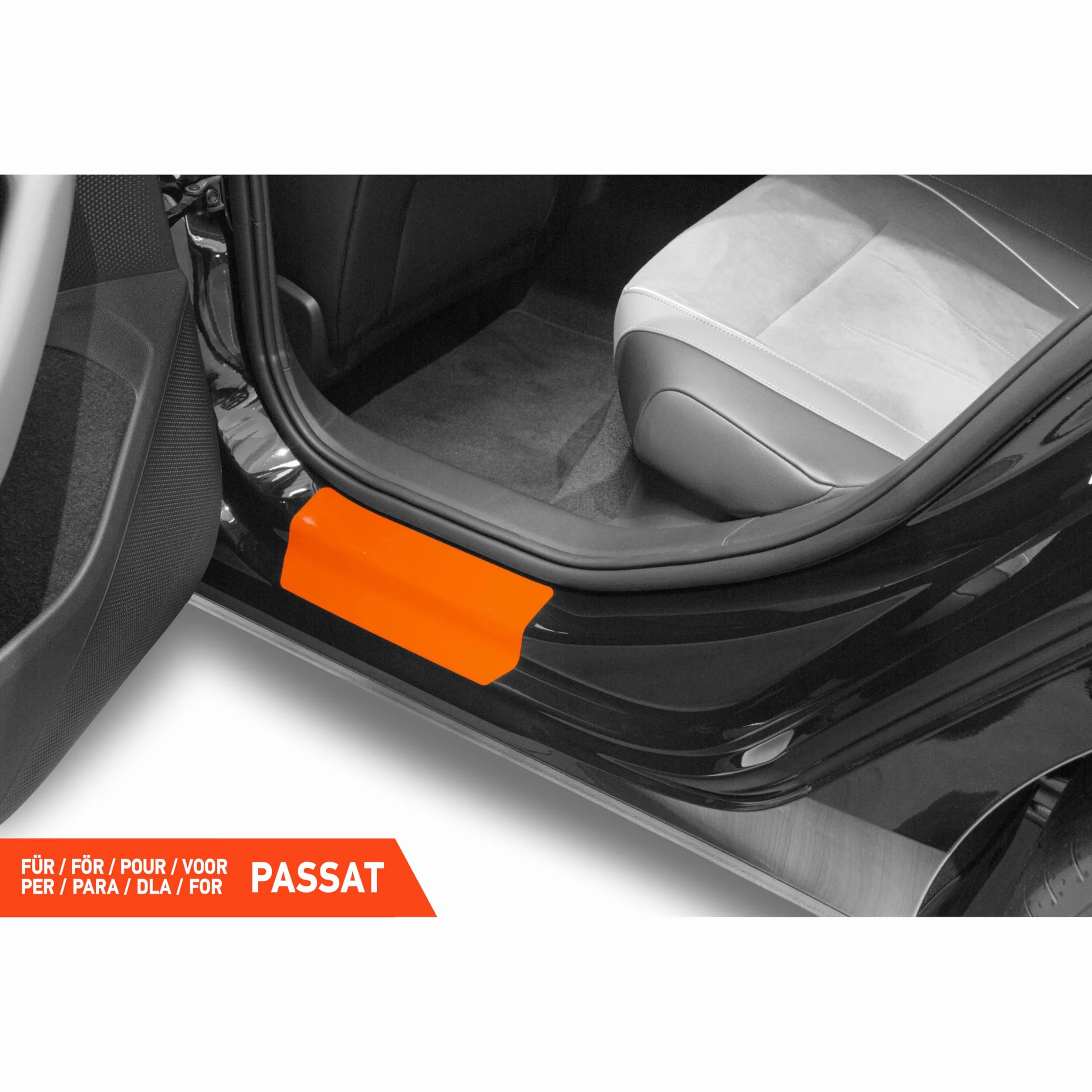 Luxshield folia ochronna progów kompatybilny z VW Passat B9 3J I 2024-2026 - akcesoria, listwy ozdobne, folia ochronna na lakier - przezroczysty błyszczący