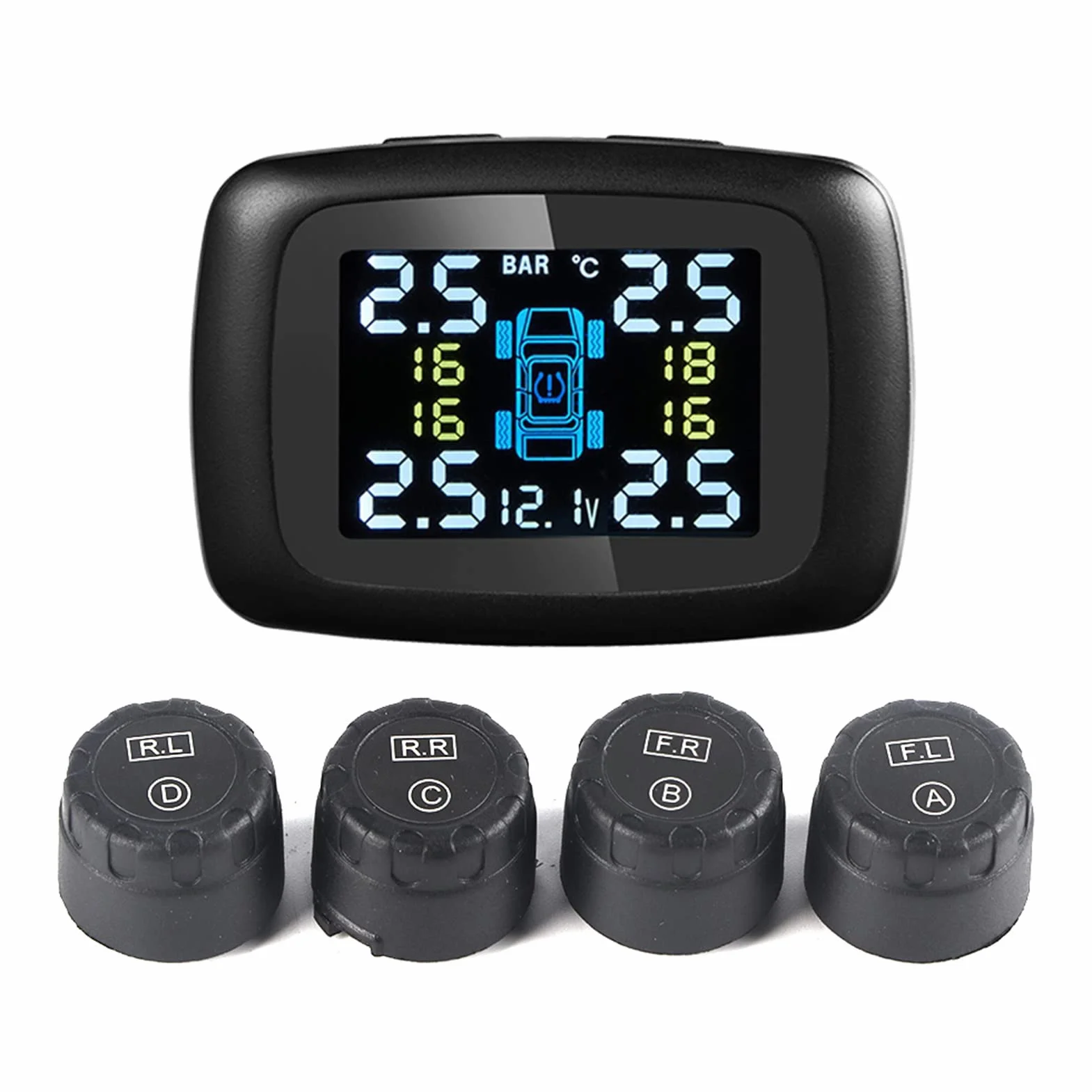 System Monitorowania Ciśnienia w Oponach TPMS 4 Czujniki Zewnętrzne