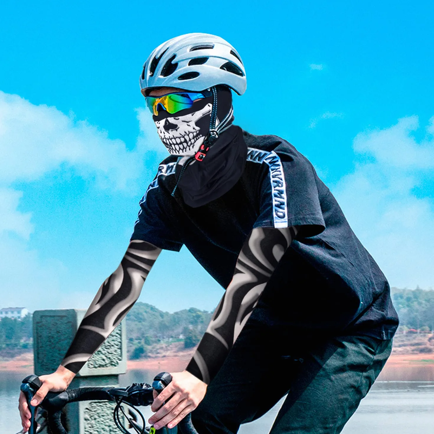 Wiatroszczelna bandana maska na szyję sportowa motocyklowa 3 szt.