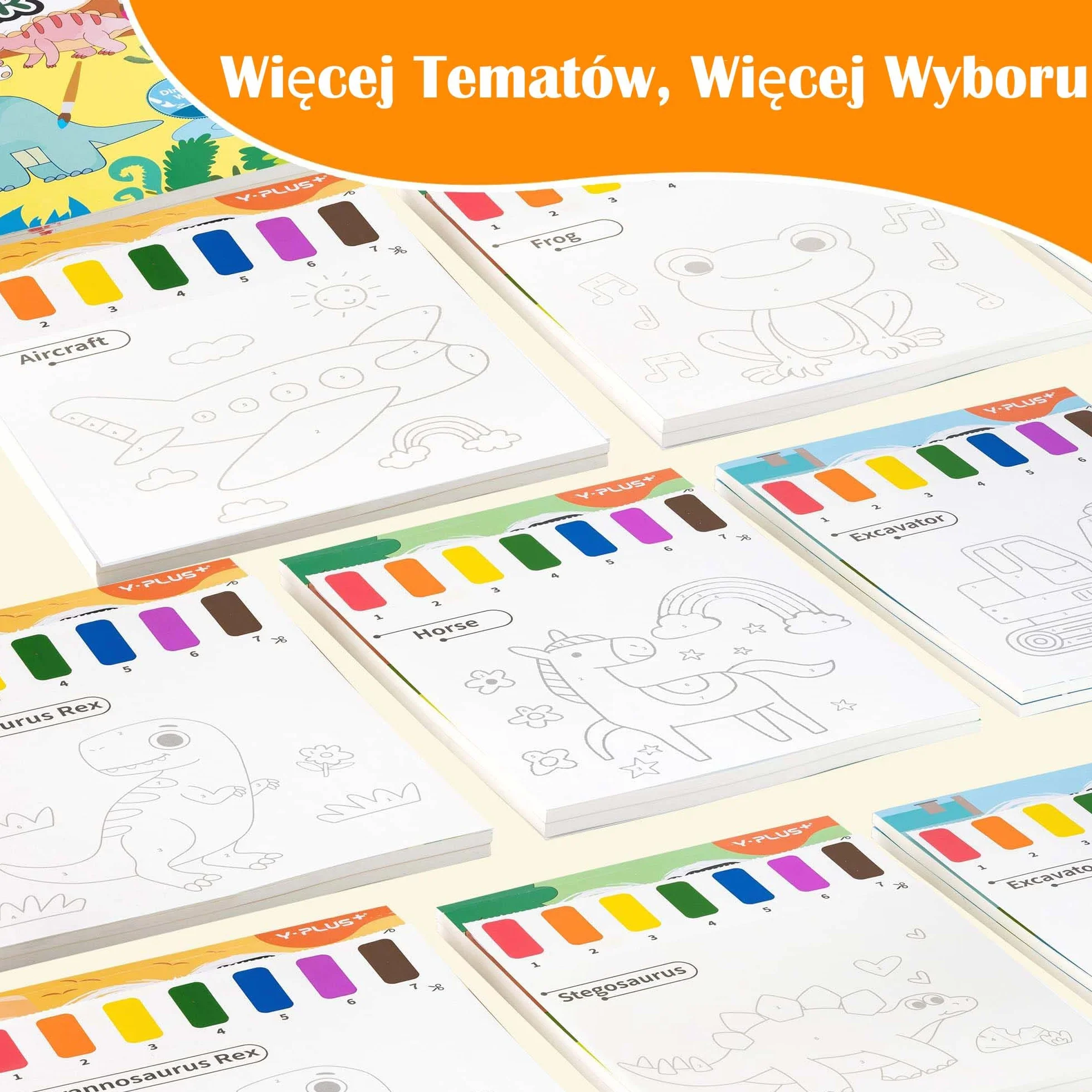 YPLUS Farba z wodą Książki dla małych dzieci, Papier do akwareli dla dzieci w wieku 1-3, 2-4 lat, Prezent do rysowania pędzlem - Ruch drogowy