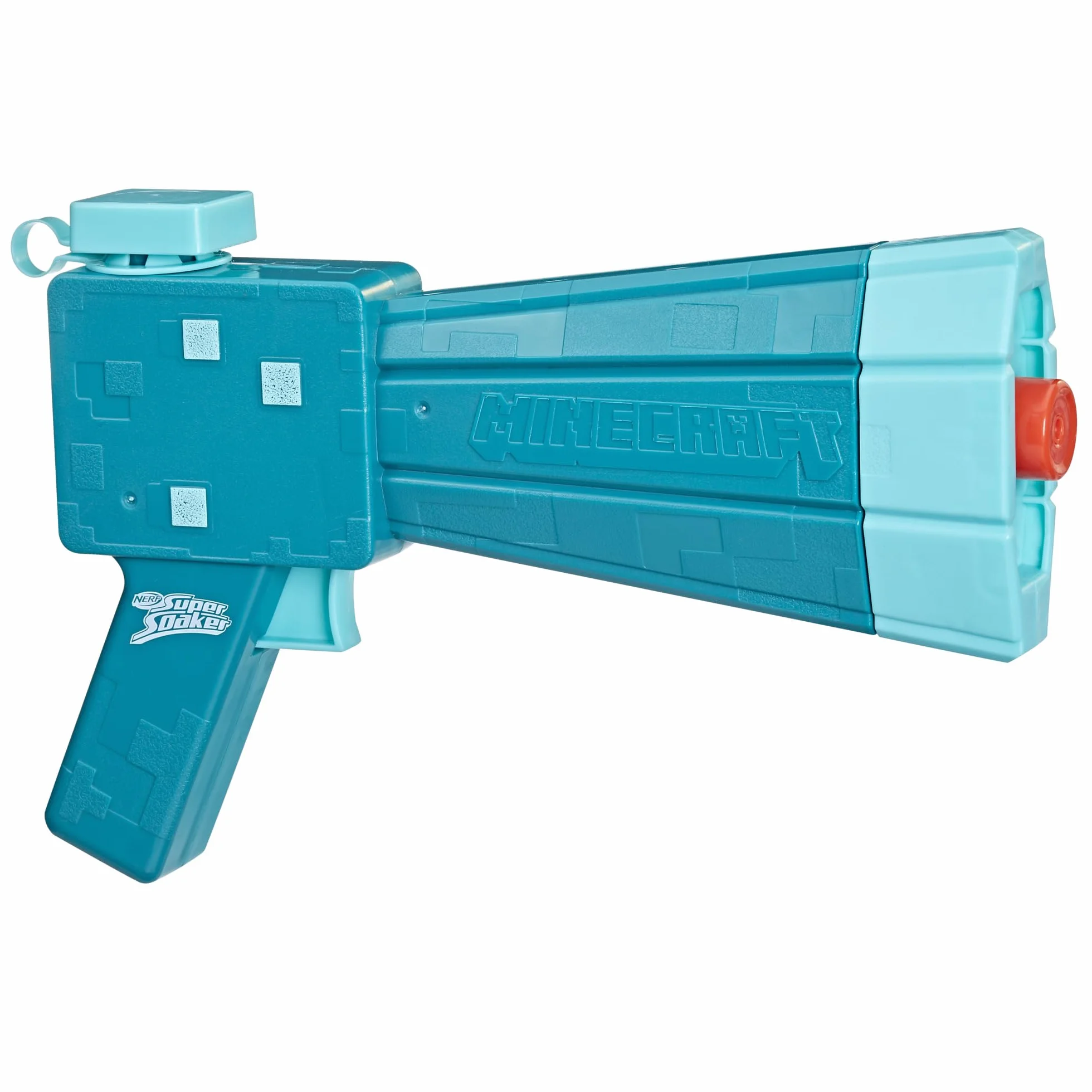 Nerf Super Soaker Minecraft Glow Squid Water Blaster, Minecraft Dungeons Squid Mob Design, zabawka wodna na zewnątrz, gry na świeżym powietrzu dla dzieci