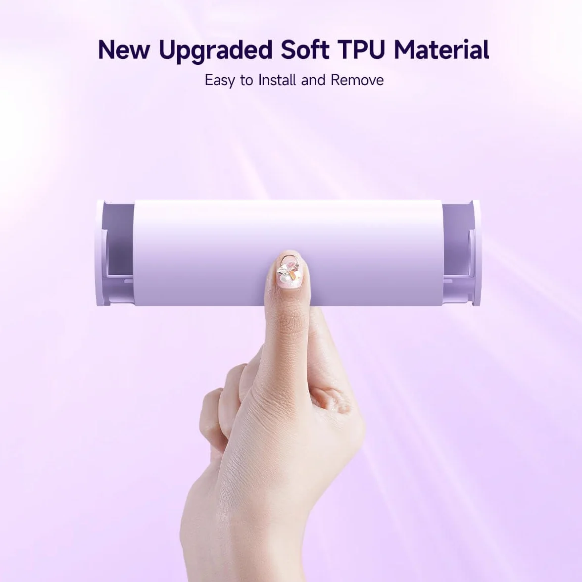 JEMDO Etui ochronne kompatybilne z przełącznikiem 2025, dokowane, TPU Cover Accessories for Switch Console and Grip Joy-Con, the Switch Protector with 4 Thumb Grip Caps, Purple