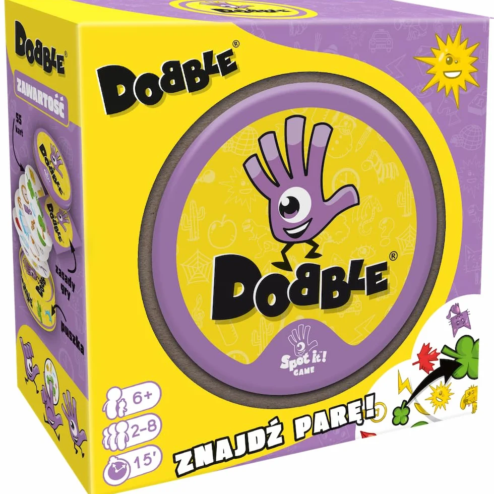 Rebel | Dobble (nowa edycja polska) | Gra rodzinna | Dla dzieci i dorosłych | Na imprezę | Wiek 6+