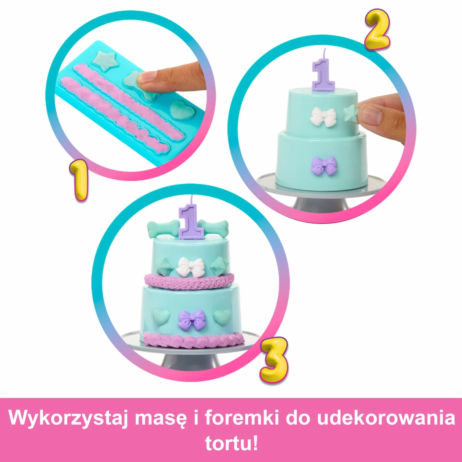 Barbie Party Unboxed Imprezowe niespodzianki Urodziny pieska Zestaw Wieczorowe gwiazdki Lalka i akcesoria, 10 niespodzianek, w tym zmiana koloru i zabawa w dekorowanie tortu, zabawka dla dzieci, JFG72