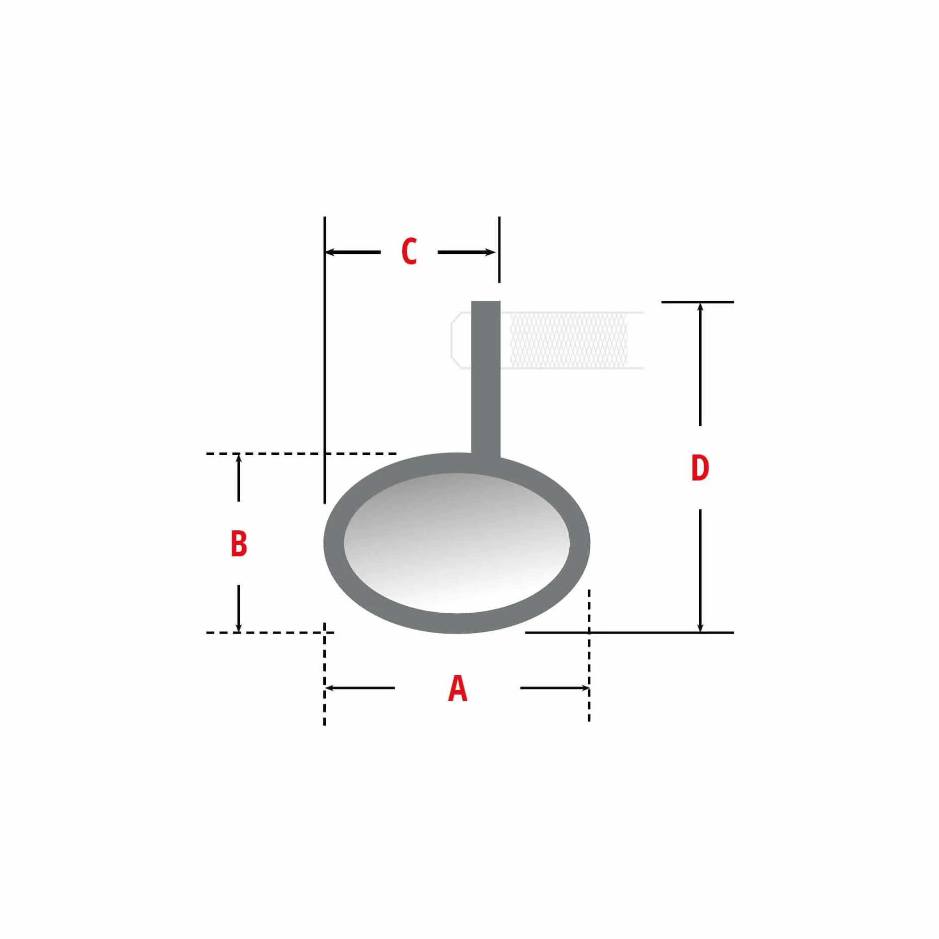 Highsider 301-026 Lenkerendenspiegel aluminium lusterko kierownicy, czarne
