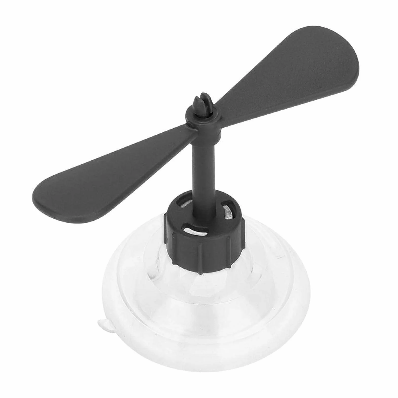 Dekoracyjne Śmigło do Kasku Motocyklowego Rowerowego Przyssawka Gumowe Plastikowe (BLACK)