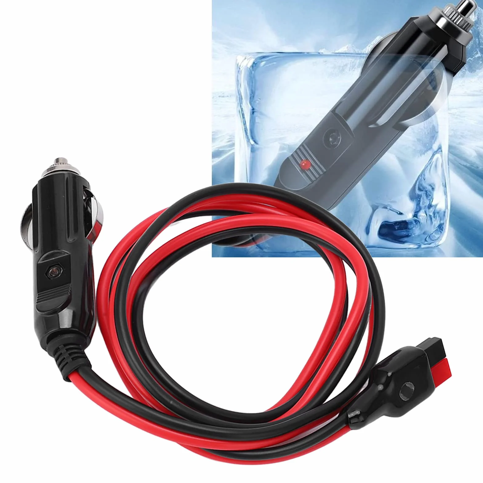 Fyearfly Kabel do zapalniczki samochodowej Anderson z wtyczką męską LED 220V